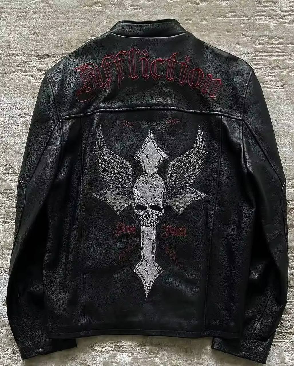 Japanese Brand × Vintage embroidered faux leather jacket Size US XL / EU 56 / 4 - 2 Thumbnail