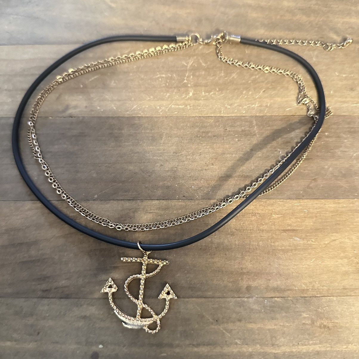 Other Multi strand layered anchor pendant necklace Size ONE SIZE - 2 Thumbnail