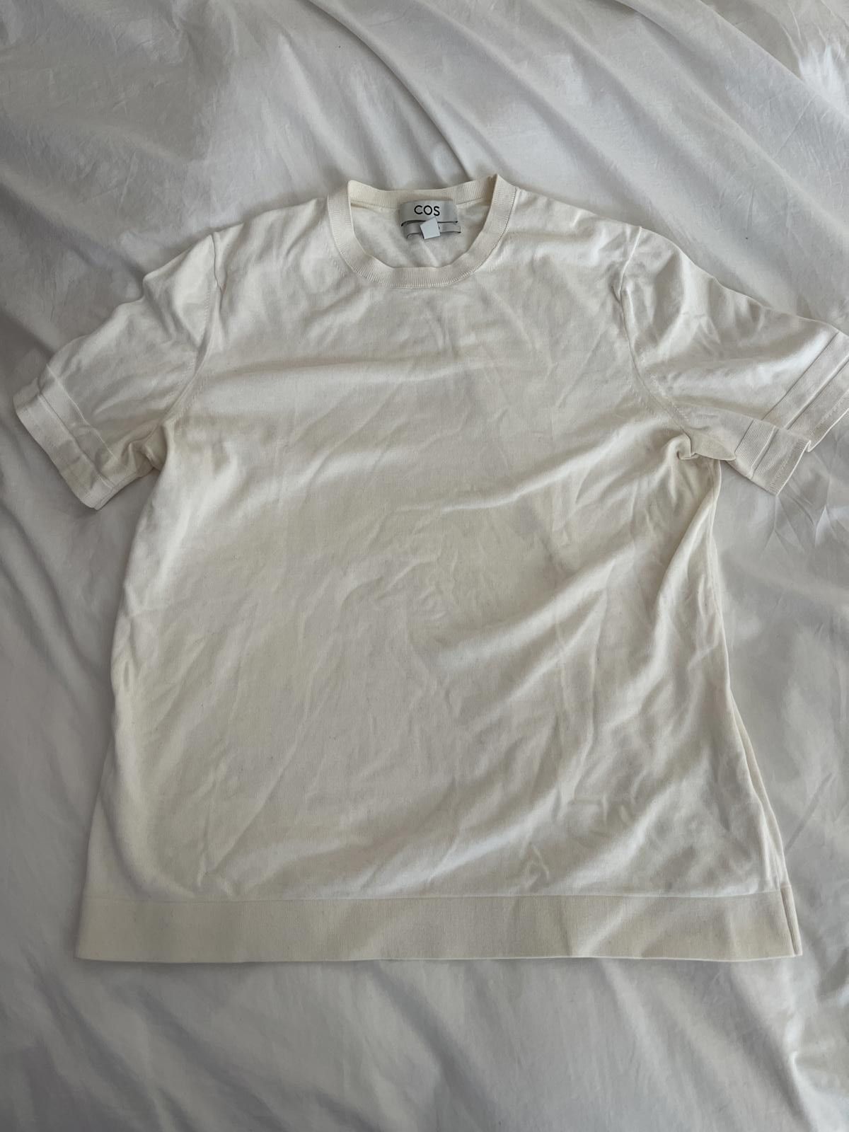 Cos Cos Knitted T-Shirt in Cream Size US S / EU 44-46 / 1 - 3 Thumbnail