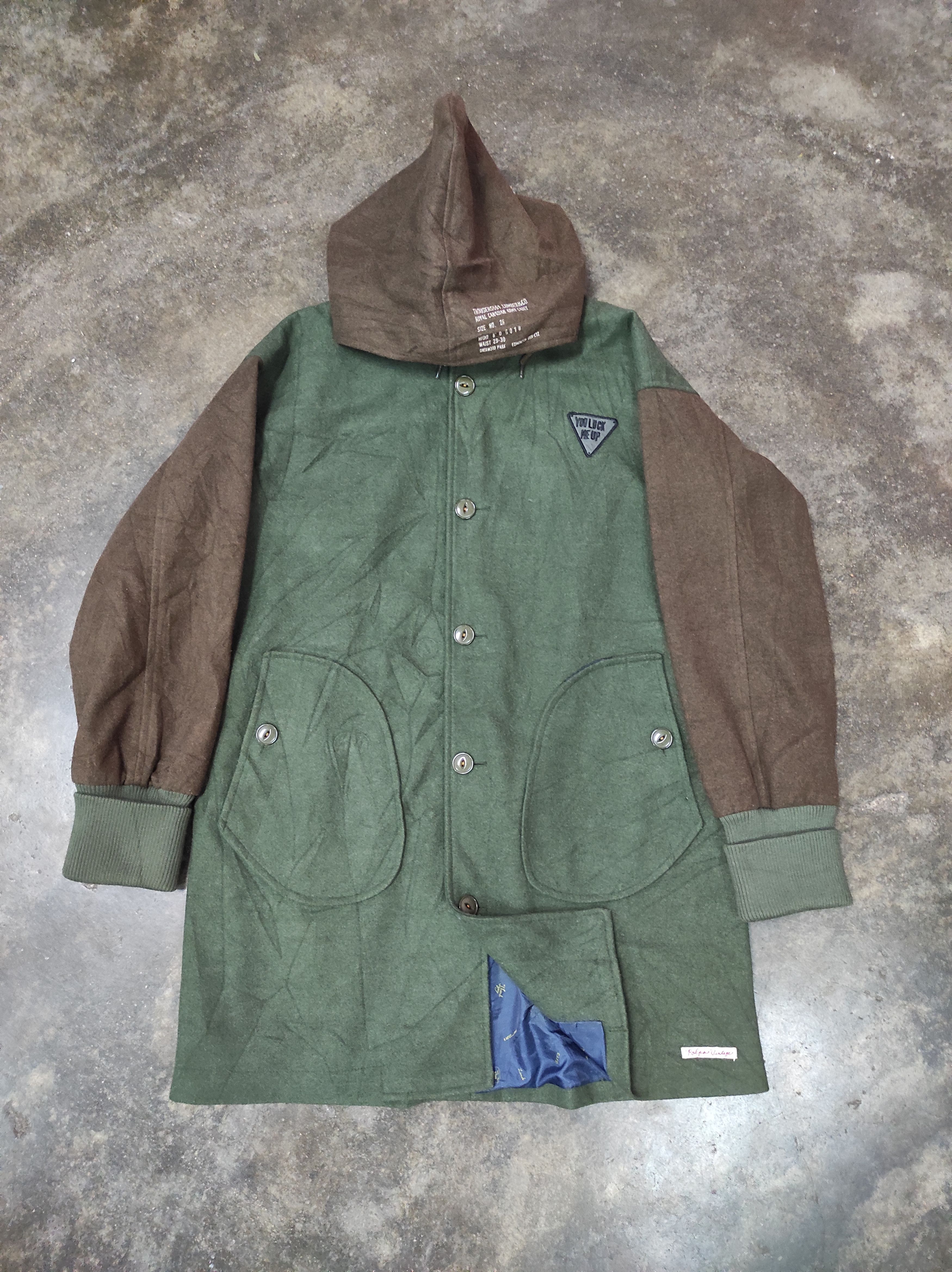Japanese Brand POLPO VINTAGE ROYAL CANADIAN ARMY CADET OVERCOAT HOODED Size US M / EU 48-50 / 2 - 1 Thumbnail