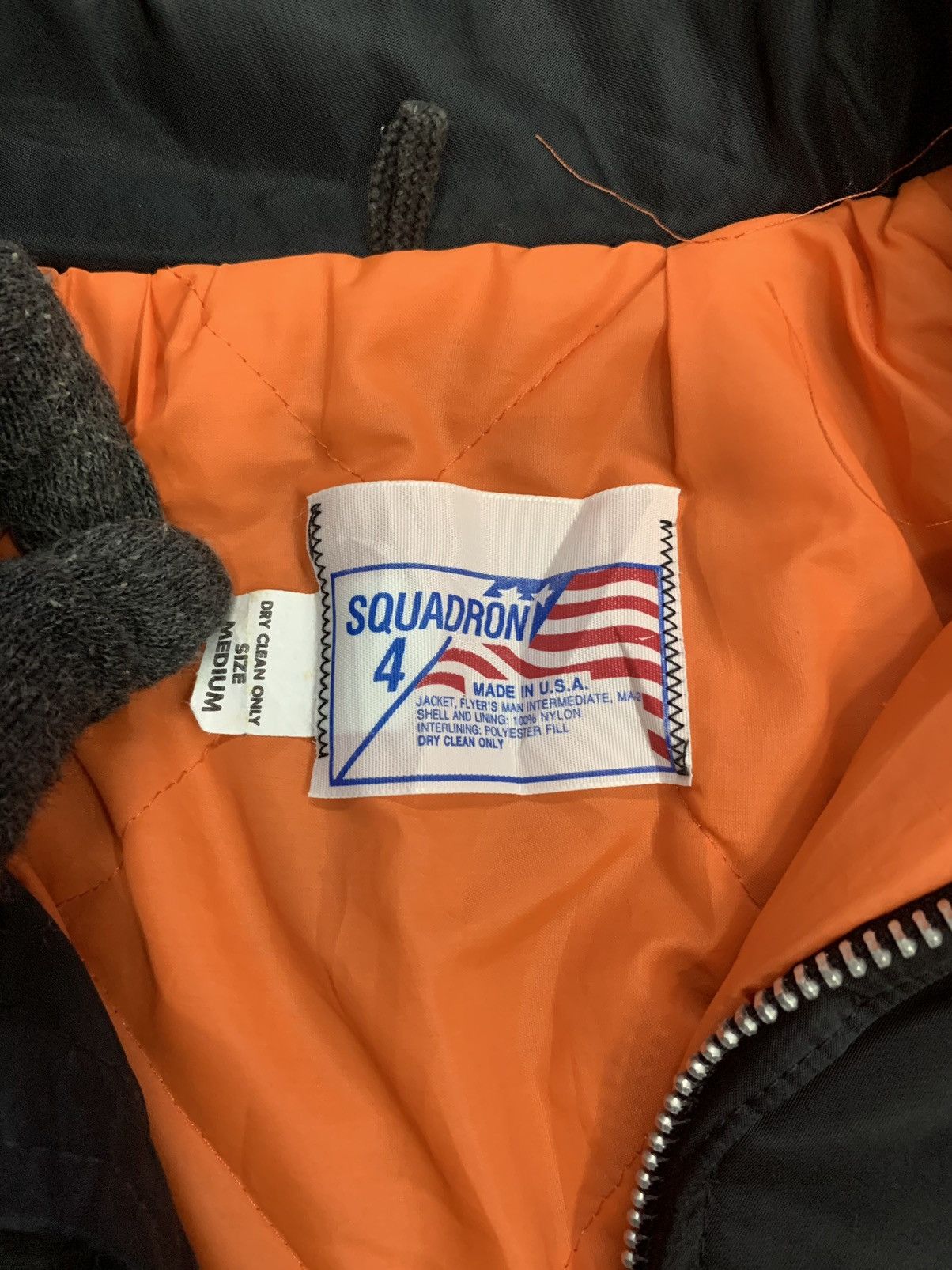 Other Vintage Squadron 4 Bomber Flight Jacket Made in USA Size US M / EU 48-50 / 2 - 5 Thumbnail