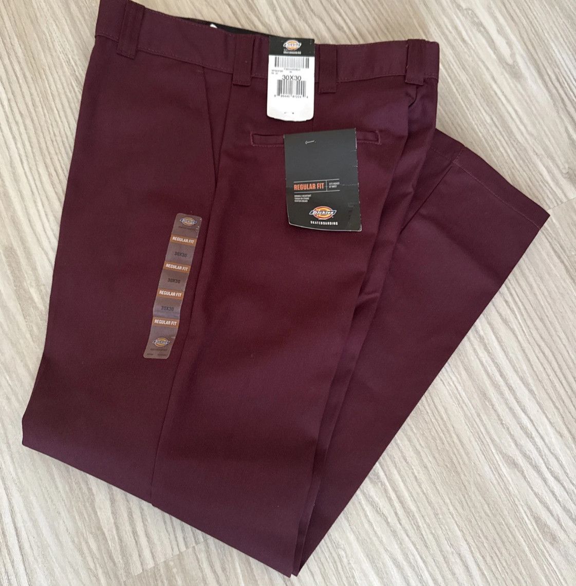 Dickies DICKIES 30x30 Classic Skateboarding Pants Regular Fit Maroon Size US 30 / EU 46 - 8 Thumbnail