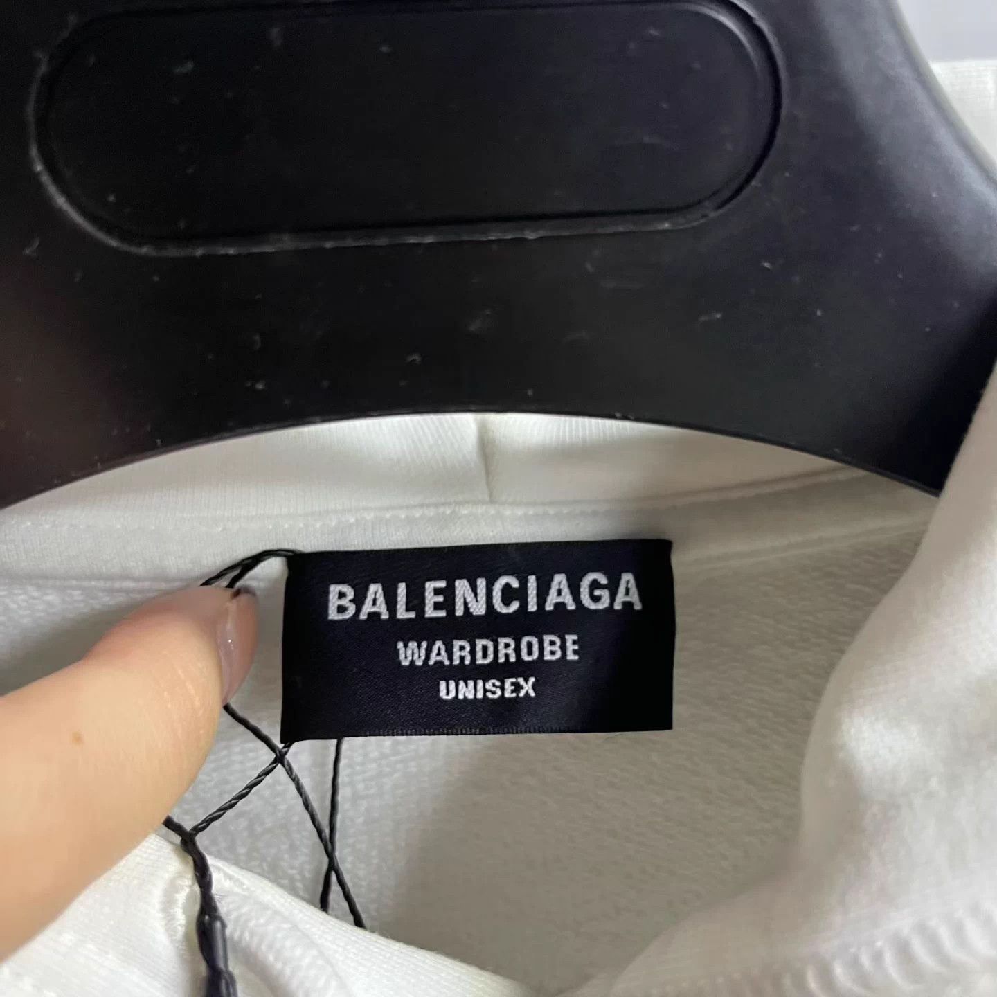 Balenciaga Balenciaga White Logo Print Hoodie Xxl Size XXL / US 16-18 / IT 52-54 - 3 Thumbnail