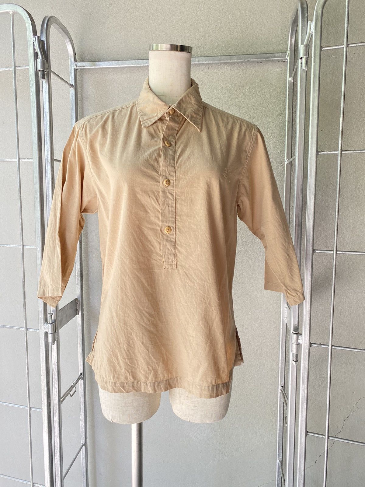 45rpm 45rpm Light Brown 3/4 Sleeve Pullover Blouse Size XS / US 0-2 / IT 36-38 - 3 Thumbnail