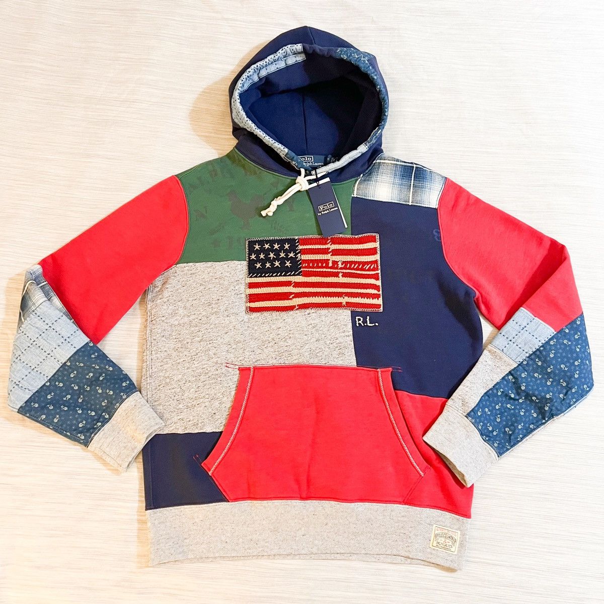 Polo Ralph Lauren Polo Ralph Lauren Patchwork pouch-pockets hoodie Americana Size US M / EU 48-50 / 2 - 1 Thumbnail