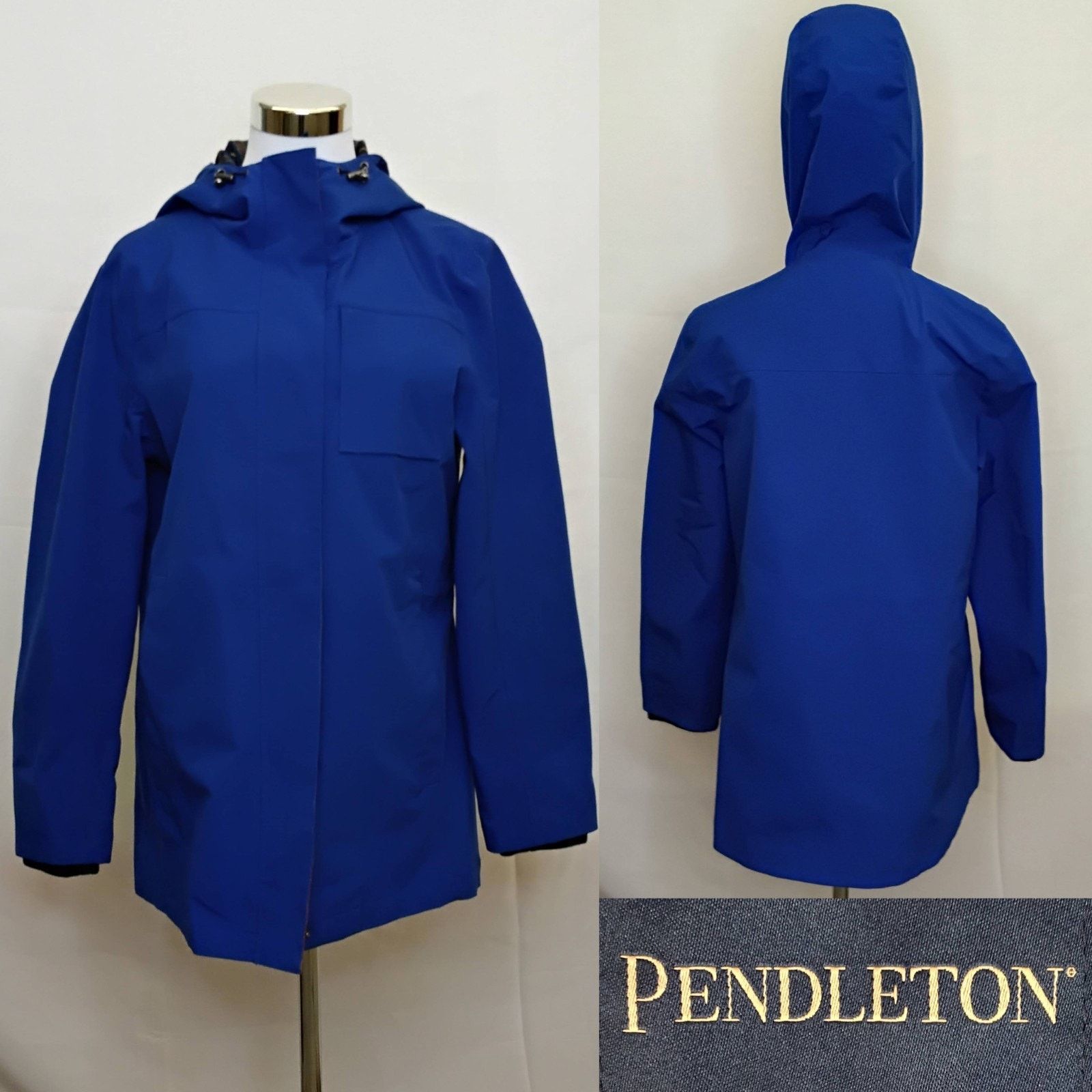 Pendleton Pendleton Rain Jacket Women's M Blue Full Zip Hooded Size M / US 6-8 / IT 42-44 - 1 Thumbnail
