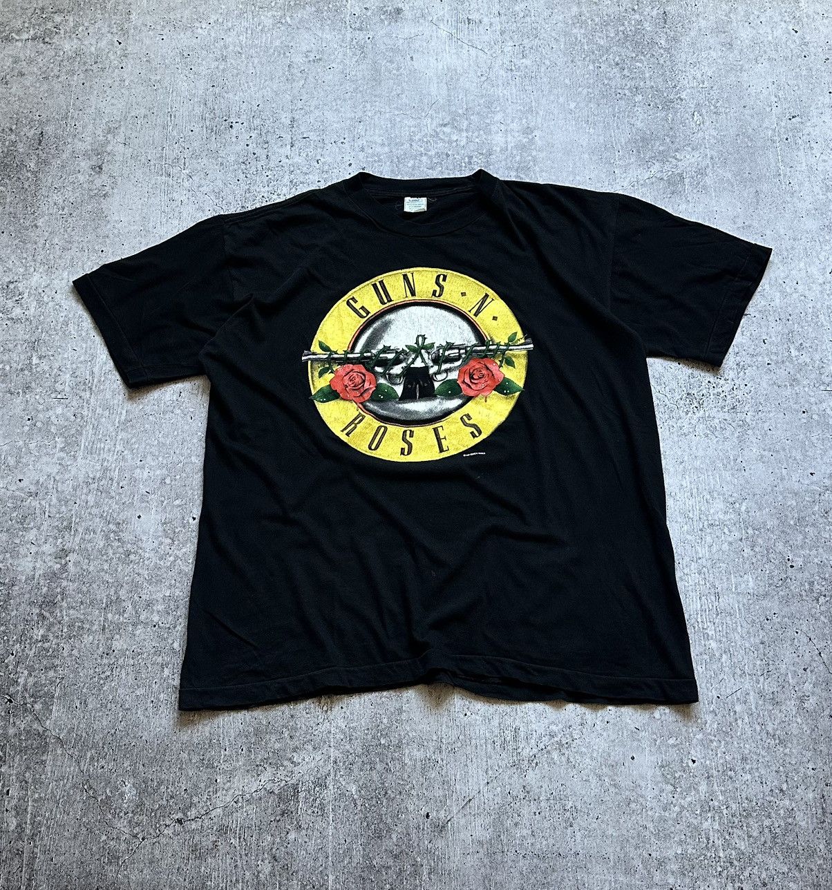 Band Tees 1987 Guns n Roses 'Was here' Vintage Tour Band Tee Size US XL / EU 56 / 4 - 1 Thumbnail