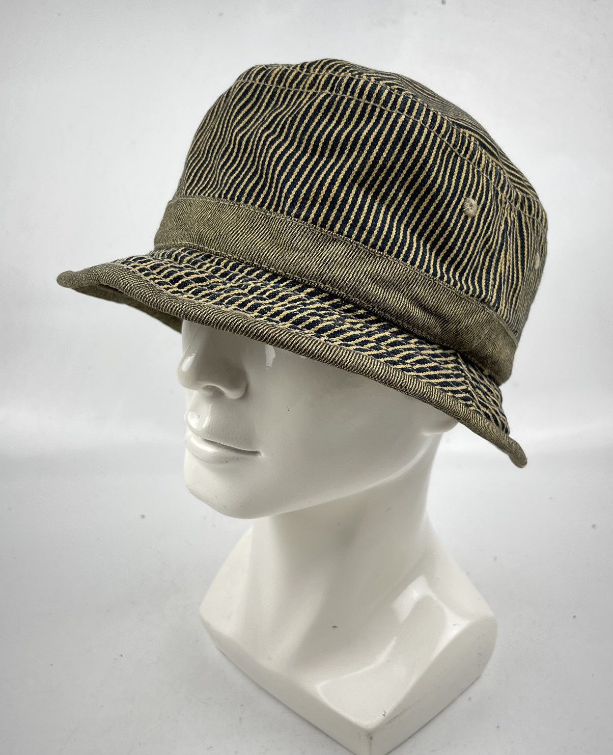 Japanese Brand striped bucket hat tc49 Size ONE SIZE - 1 Thumbnail