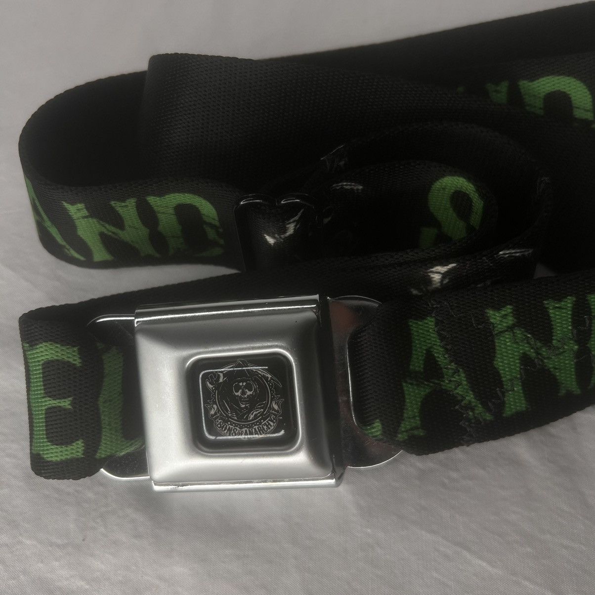 Vintage Ireland Green Skulls Graphic Buckle Down Belt Size ONE SIZE - 4 Thumbnail