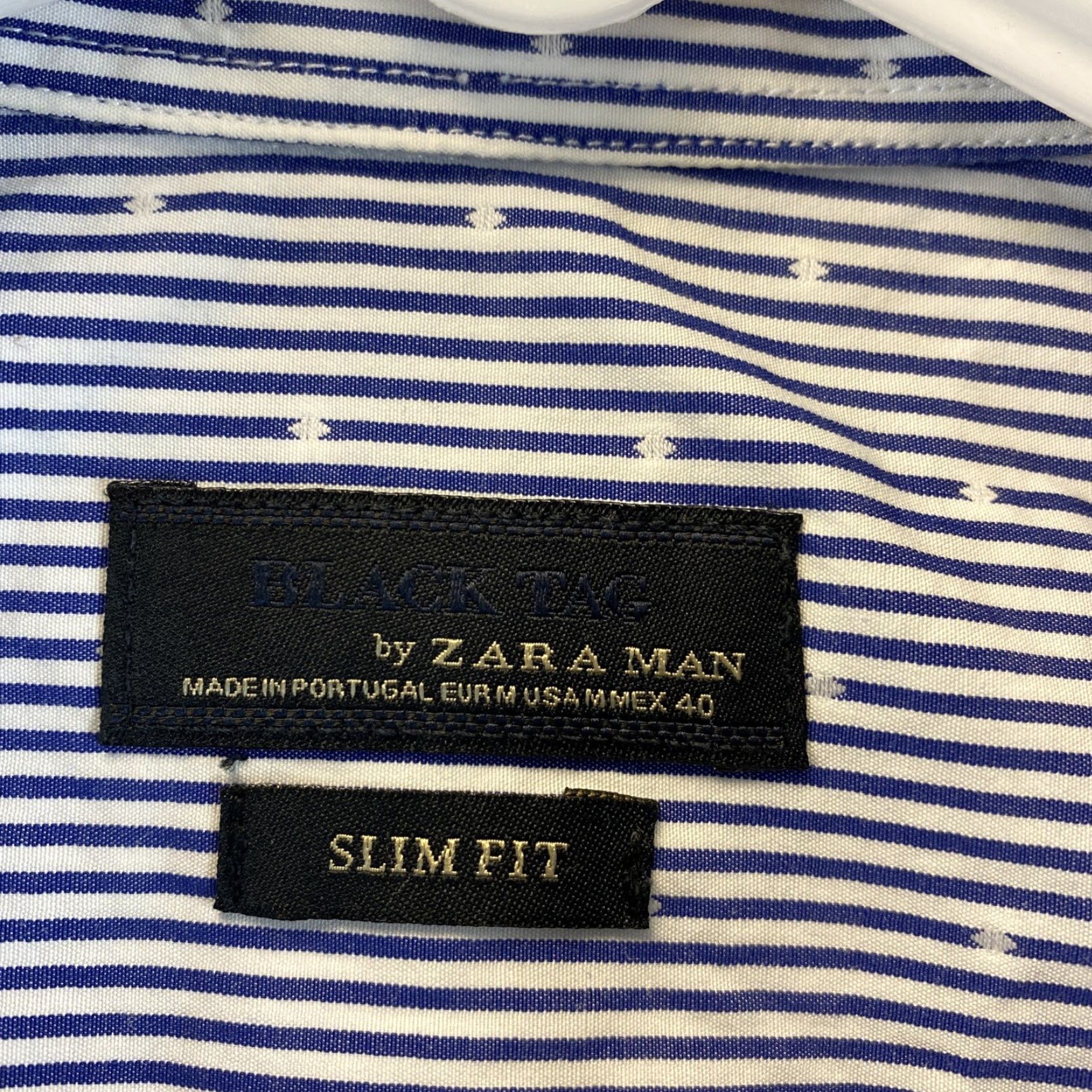Zara Zara Man Dress Shirt Mens M Slim Blue Button-Up Top Long Sleeve 75-50 Size US M / EU 48-50 / 2 - 4 Thumbnail