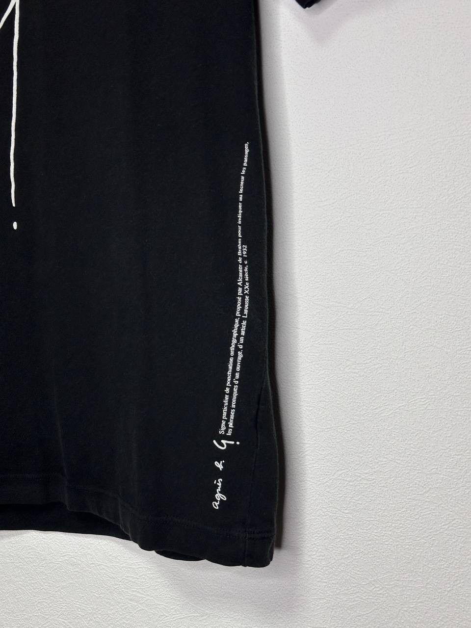 agnes b. Agnès b Homme Paris Graphic T-Shirt Black Signature Print Size US S / EU 44-46 / 1 - 3 Thumbnail
