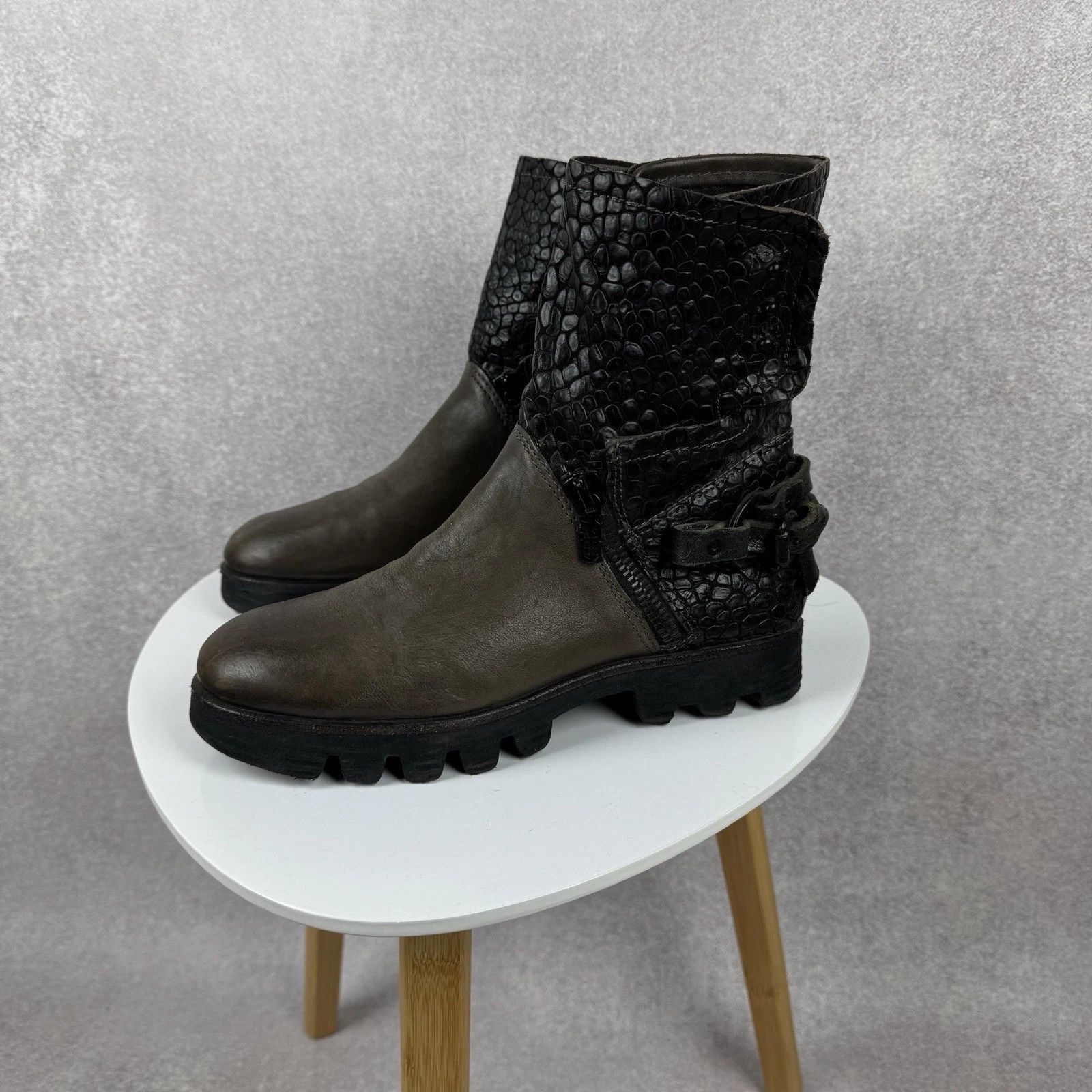 A.S.98 AS 98 Airstep Biker Leather Boots Rockstar Women Size US 11 / IT 41 - 1 Thumbnail