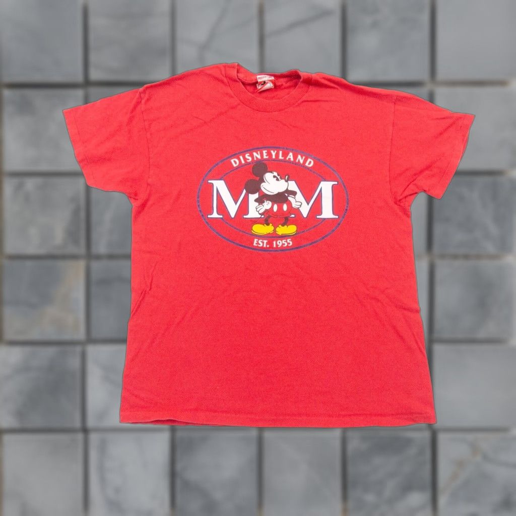 Disney VINTAGE Disney Disneyland 90s Mickey Minnie Mouse T-Shirt Adult Large Red Short Sleeve Mens Size US L / EU 52-54 / 3 - 1 Thumbnail