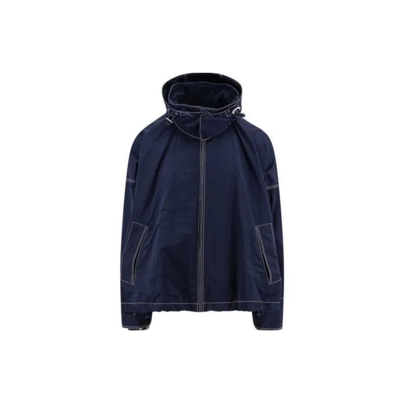 Bottega Veneta o1n1vont1224 Hooded Tech Nylon Blouson Jacket in Marine Blue Size US XL / EU 56 / 4 - 1 Thumbnail
