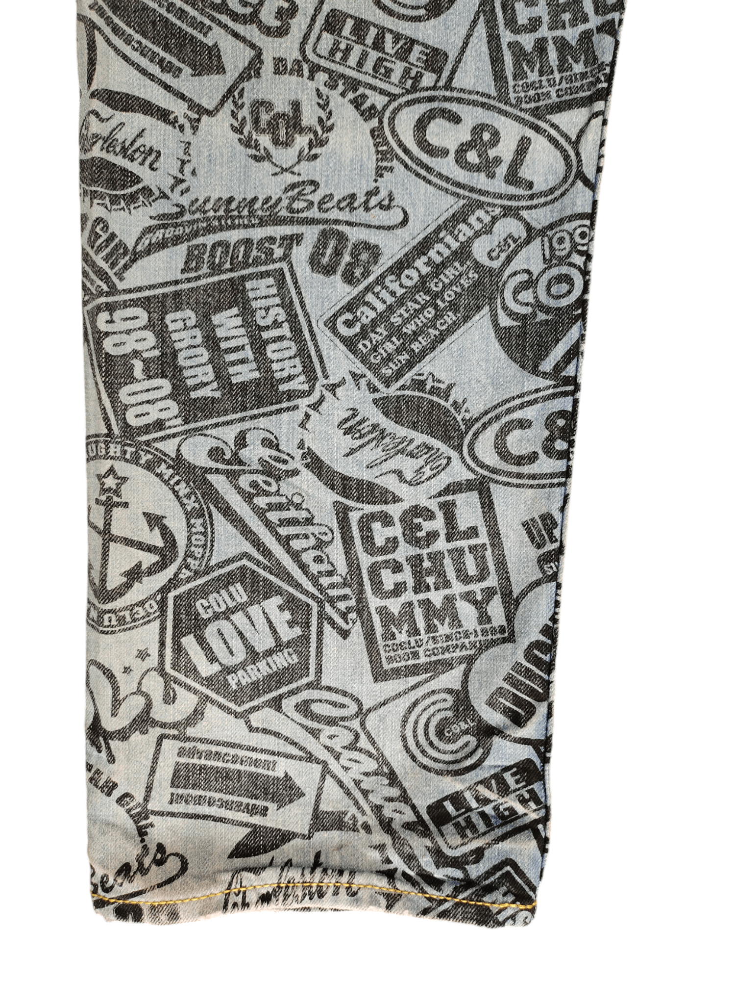 Japanese Brand Japanese Co & Lu Full Print Hysteric Glamour Style Jeans Size US 33 - 18 Thumbnail