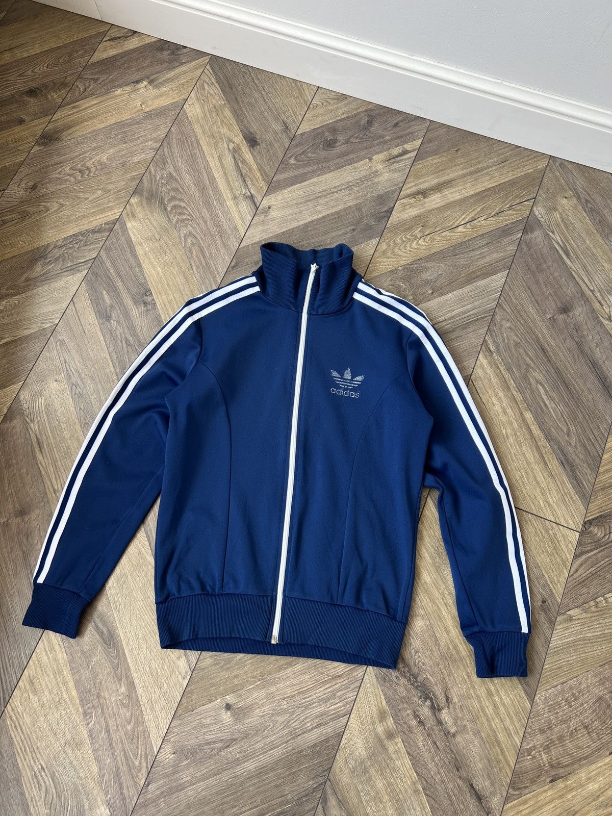 Adidas Vintage 80s Adidas Full Zip Track Jacket Blue Size US S / EU 44-46 / 1 - 4 Thumbnail