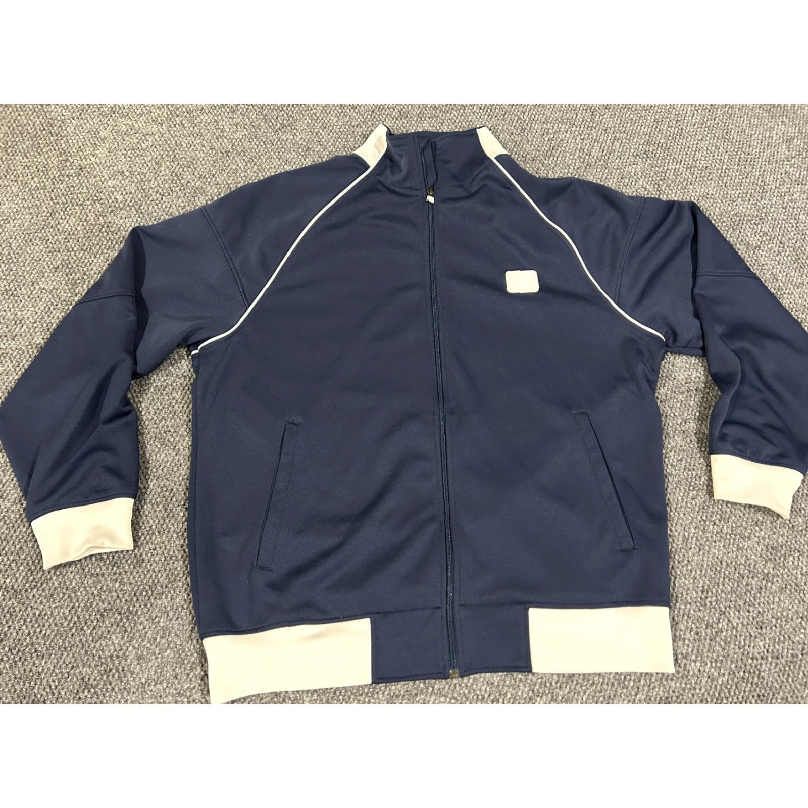 Nike Nike Track Jacket Mens XL Navy Blue Full Zip Patch Retro Vintage Size US XL / EU 56 / 4 - 2 Thumbnail