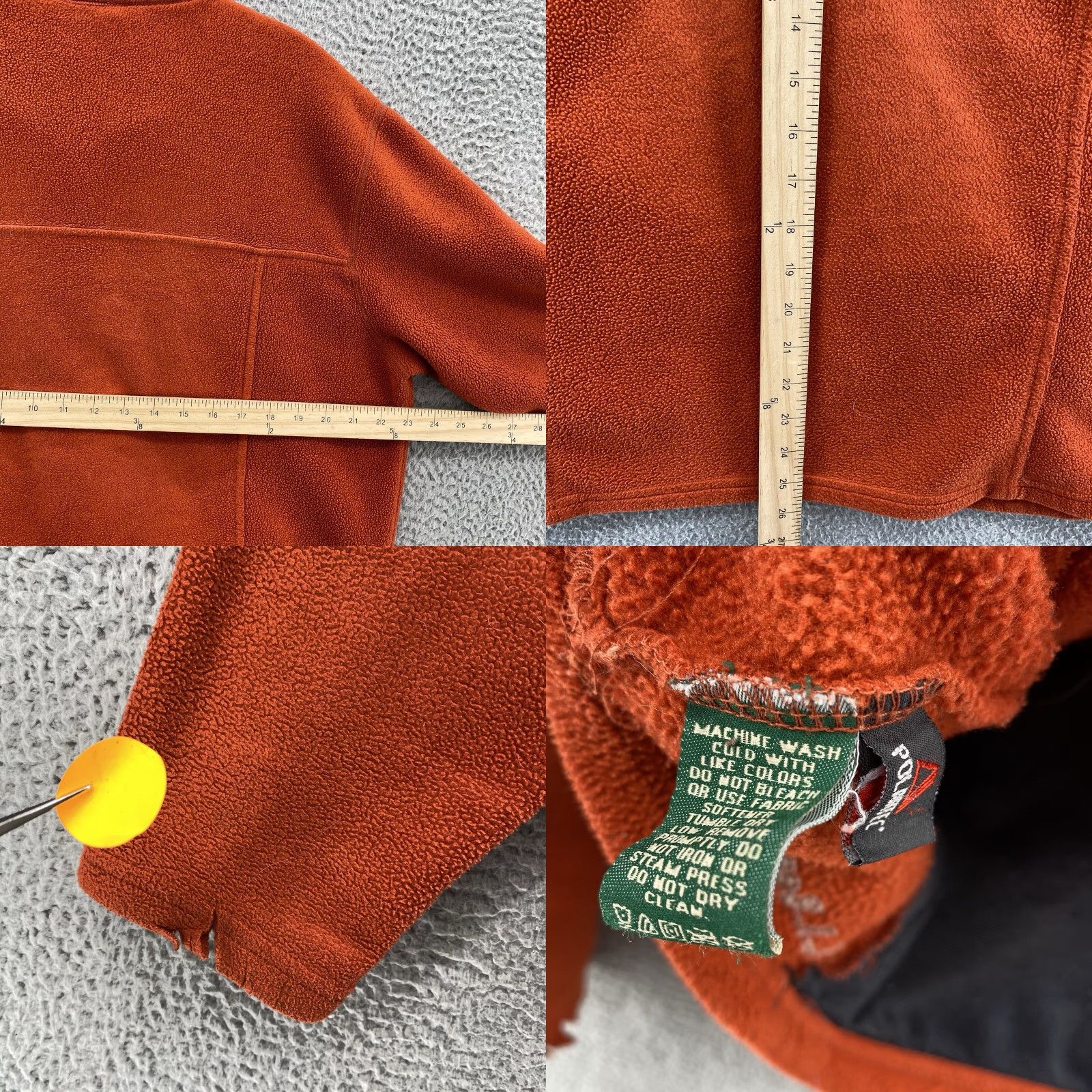 Vintage VINTAGE L.L.Bean Sweater Shirt Mens Medium Polartec 1/4 T Snap Pullover Fleece Boxy Y2K orange 90s Mens Size US M / EU 48-50 / 2 - 8 Thumbnail