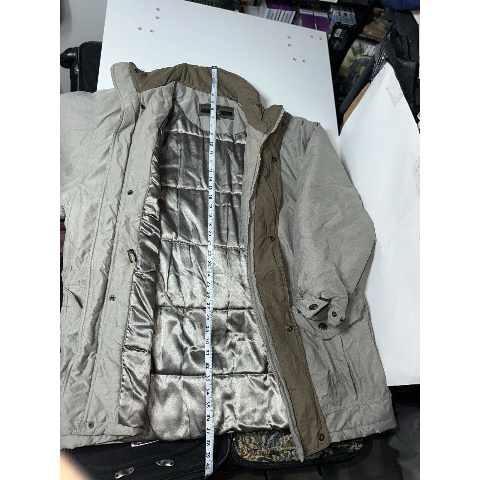 Members Only MEMBERS ONLY Men's Jacket LG Puffer Gray Full Length 90s Size US L / EU 52-54 / 3 - 9 Thumbnail