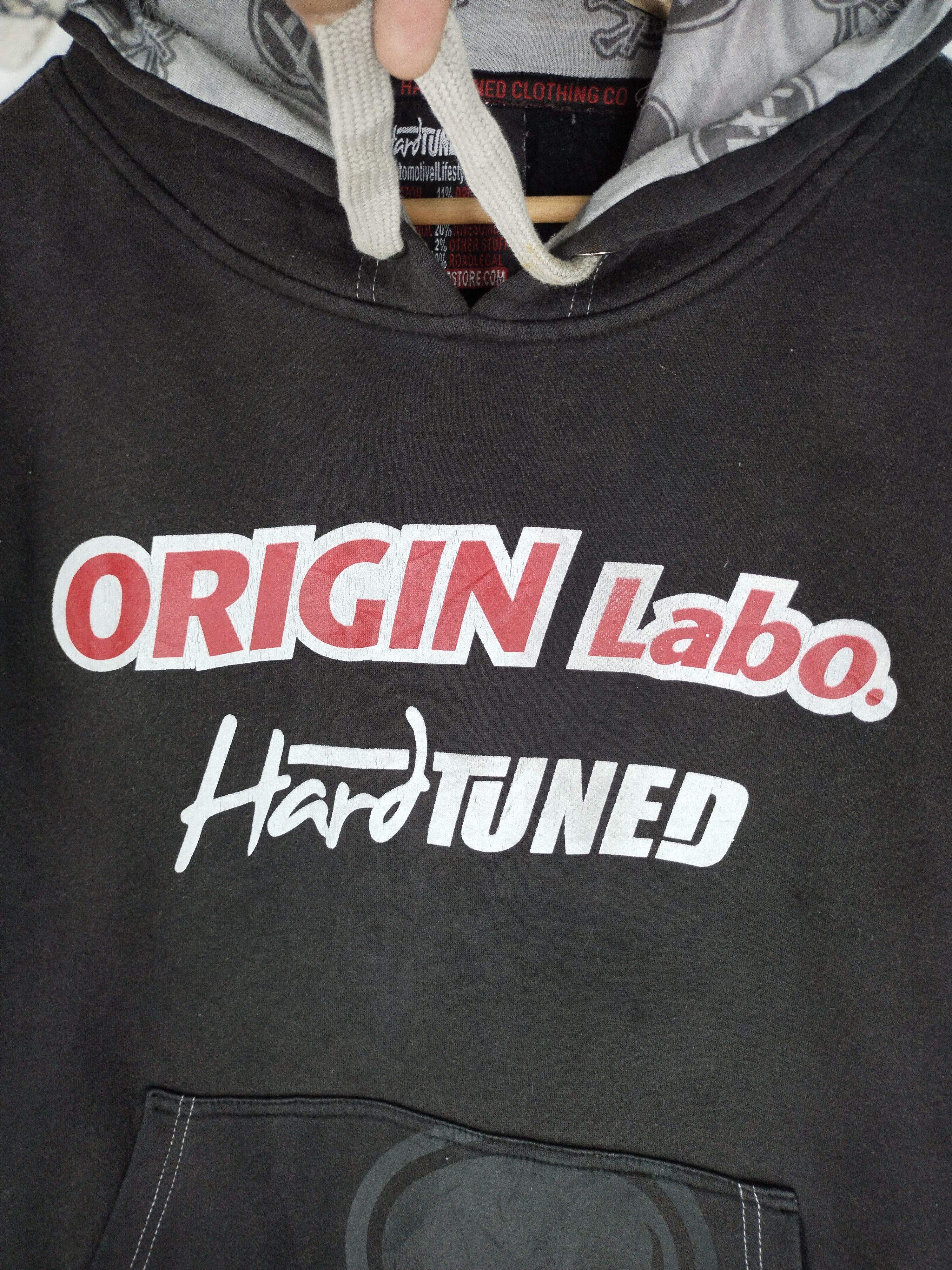 Japanese Brand 🔥 Vtg Origin Labo X Hardtuned Big Print Skull Hoodie Size US L / EU 52-54 / 3 - 8 Thumbnail