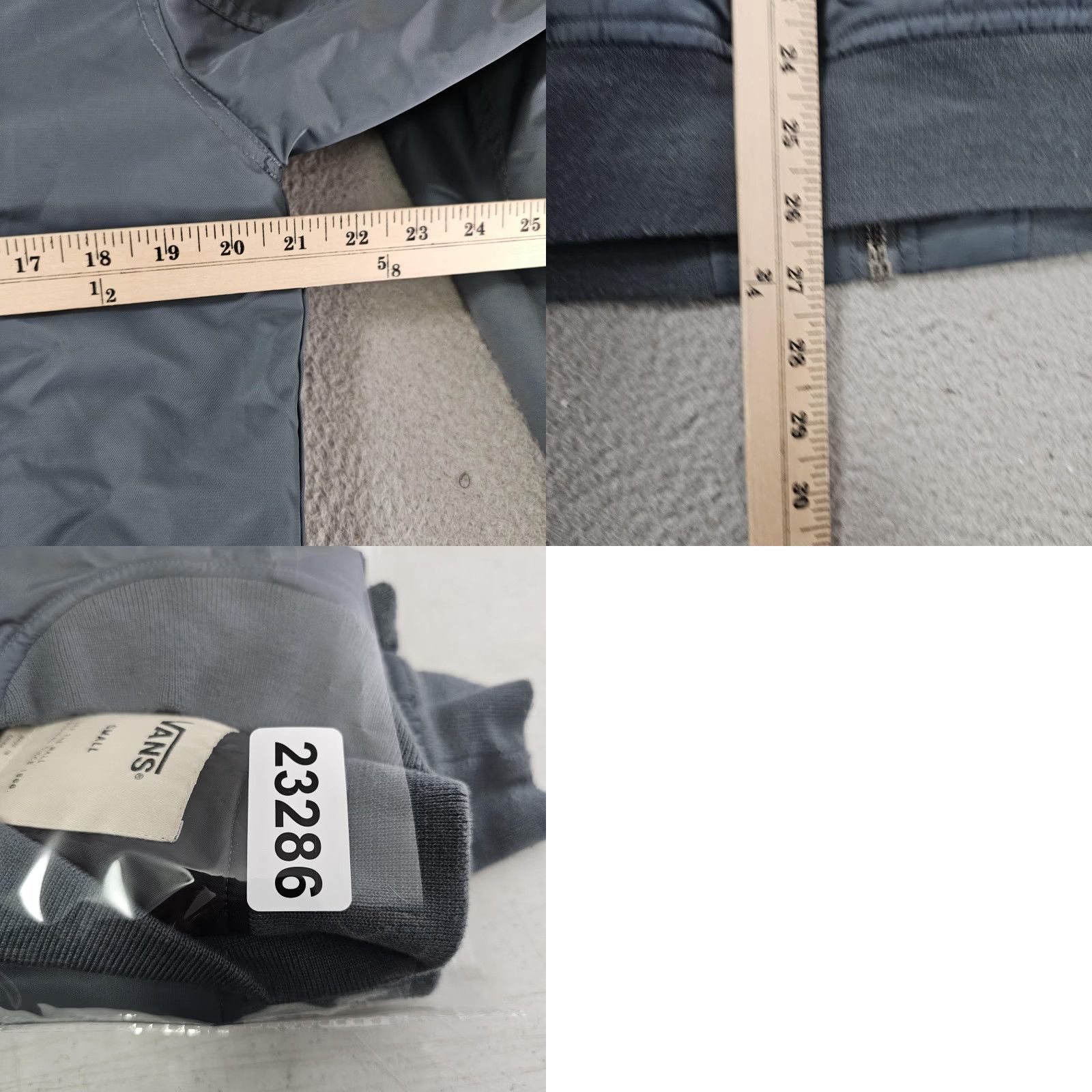 Vans VANS Jacket Bomber MA-1 Slim Slate Blue/Gray Zip Pocket Quilted Lined Men's Small Size US S / EU 44-46 / 1 - 8 Thumbnail