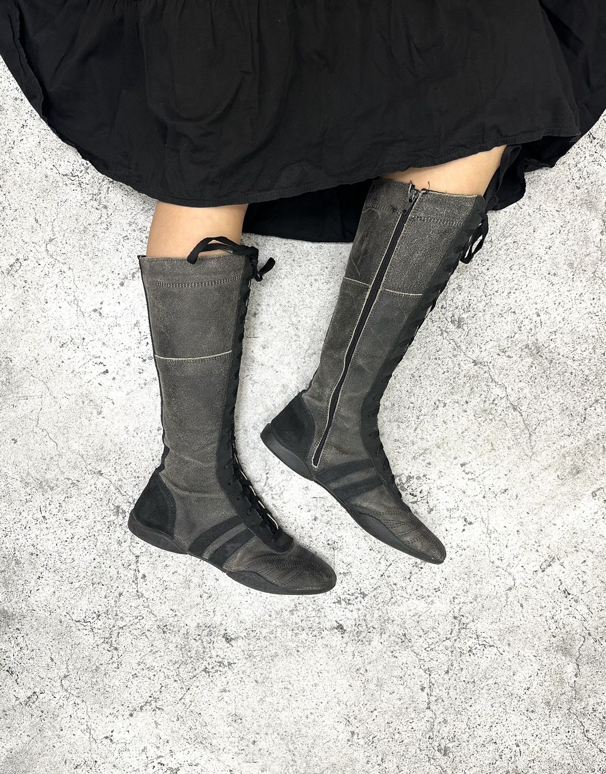 Other Vintage high boots made Italy wrestler leather shoes core Size US 9 / IT 39 - 11 Thumbnail