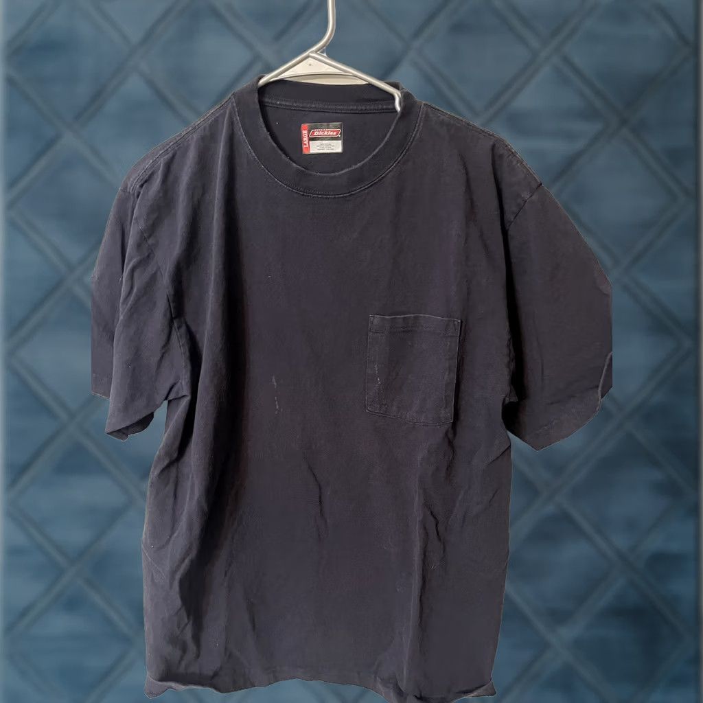 Dickies Dickies Cotton Solid Men's T-Shirt Short Sleeve Size Large Pocket Navy Blue Size US L / EU 52-54 / 3 - 1 Thumbnail