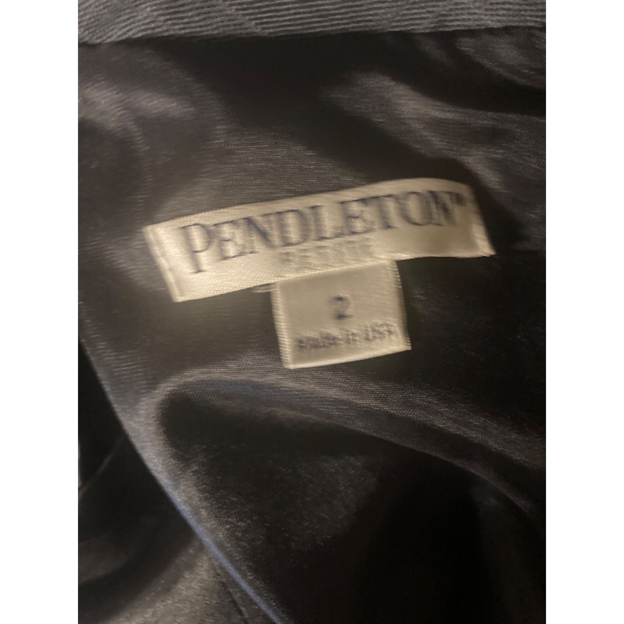 Womens Pendleton Size 2 Petite Blue Gray Pencil Virgin Wool