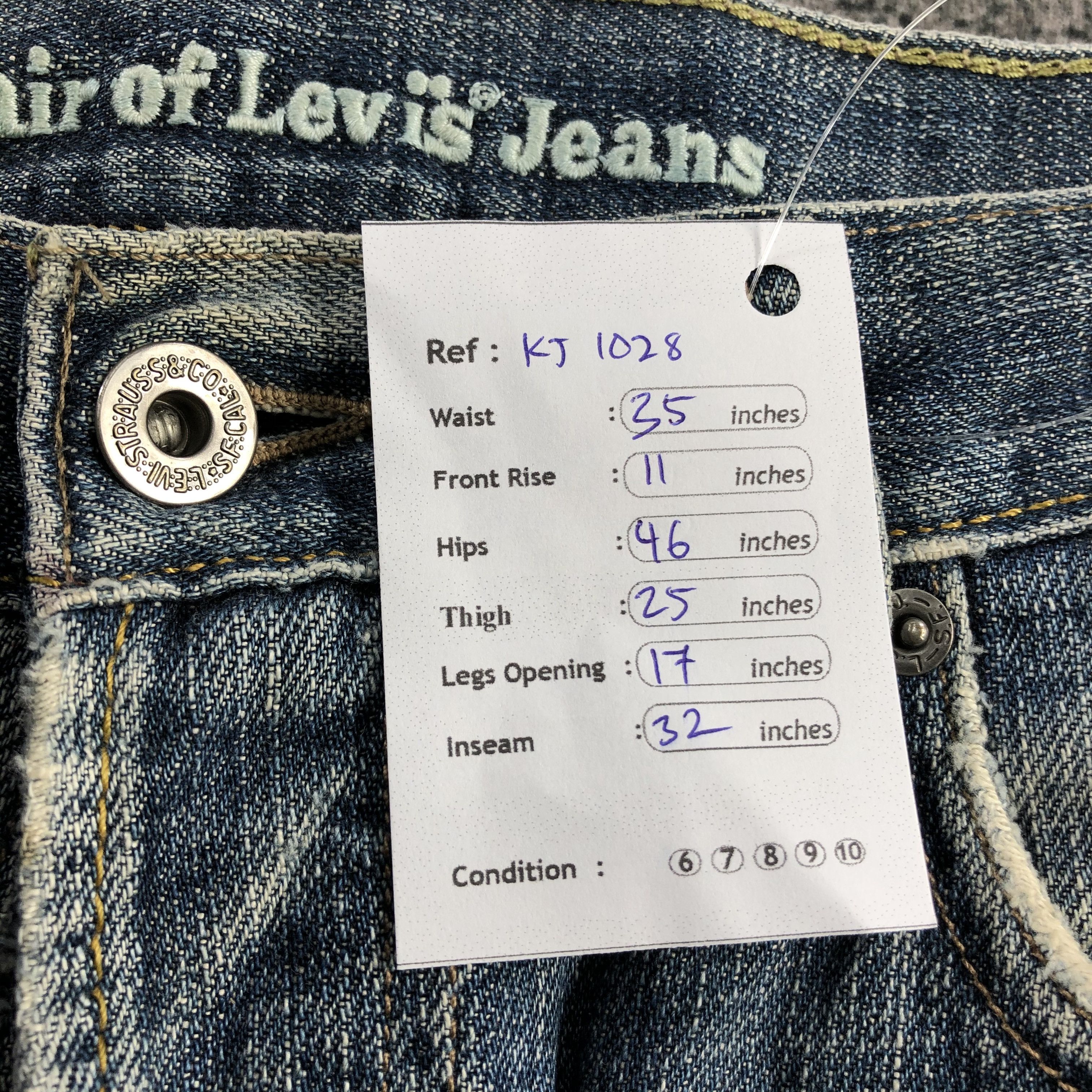 Levi's Vintage Levi's 539 Jeans Rusty Faded Blue Denim KJ1028 Size US 33 - 20 Thumbnail