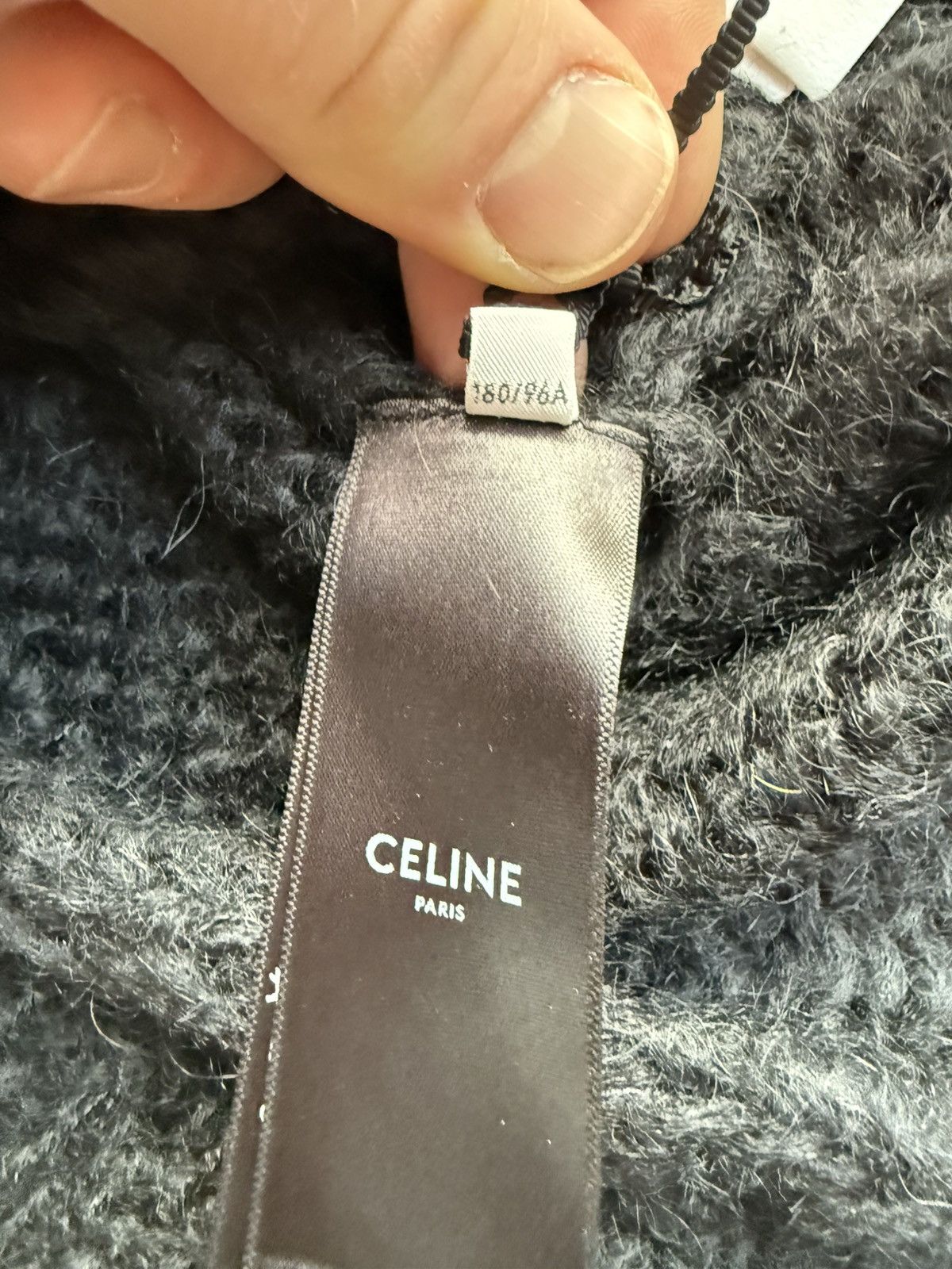 Celine $1.4k Celine black boxy Aran sweater mohair Fishermans Cable Size US XL / EU 56 / 4 - 22 Thumbnail