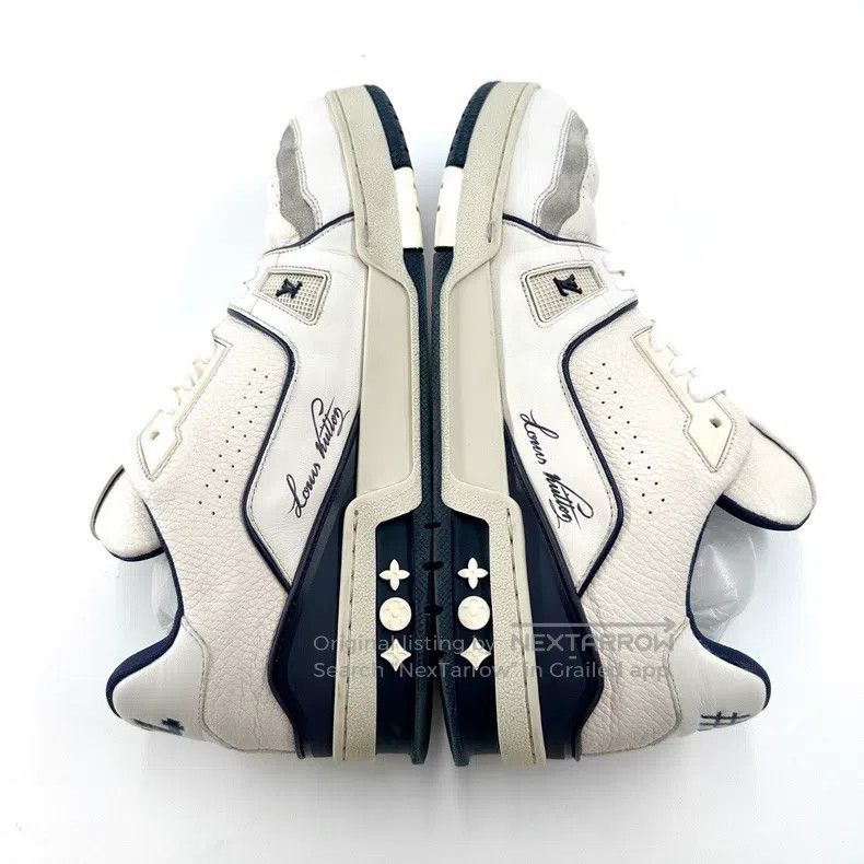 Louis Vuitton Louis Vuitton Trainer Navy Blue Board Shoes Size US 8.5 / EU 41-42 - 6 Thumbnail