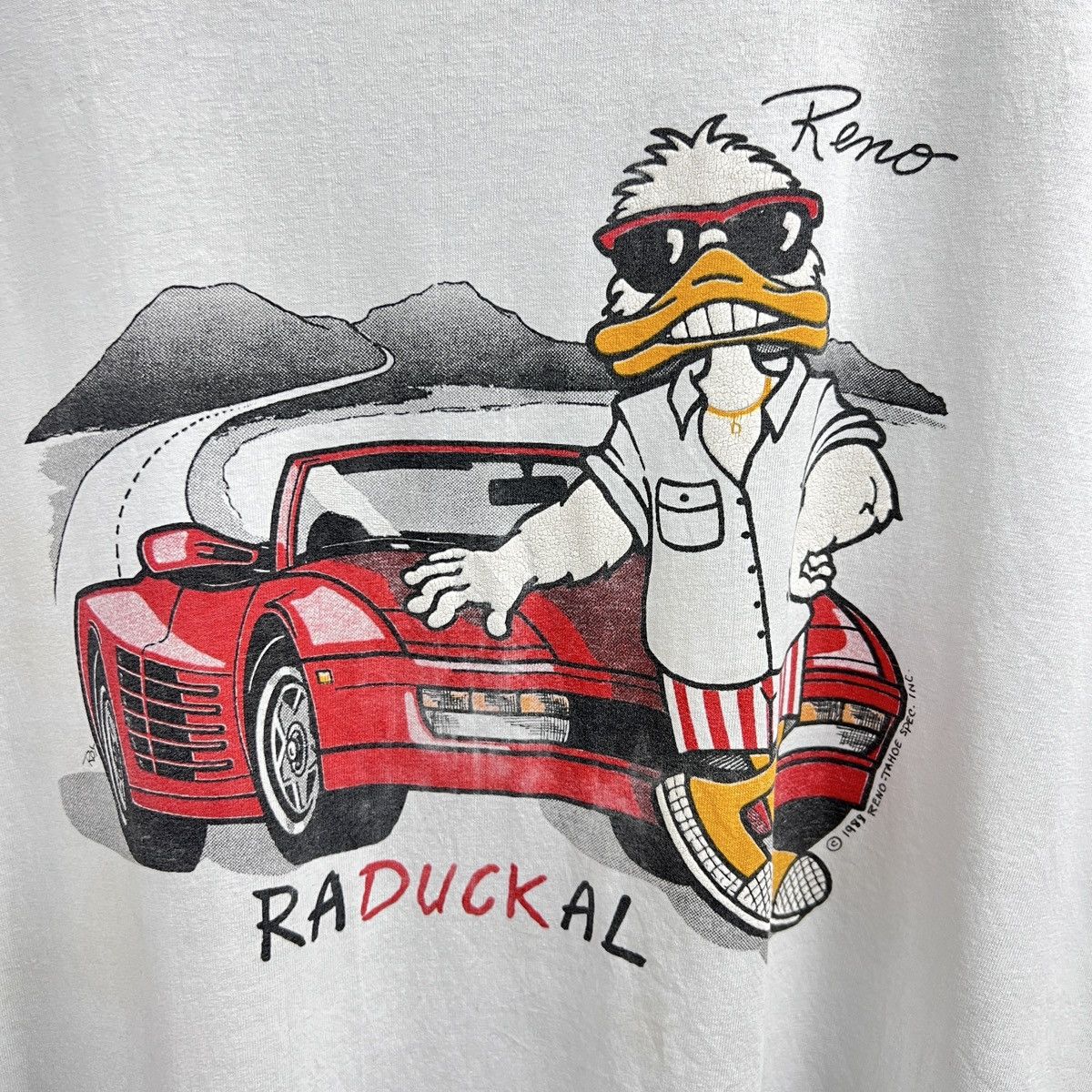 Vintage VINTAGE RACDUCKAL WITH SPORT CAR SINGLE STITCH SIZE XXLARGE Size US XXL / EU 58 / 5 - 2 Thumbnail