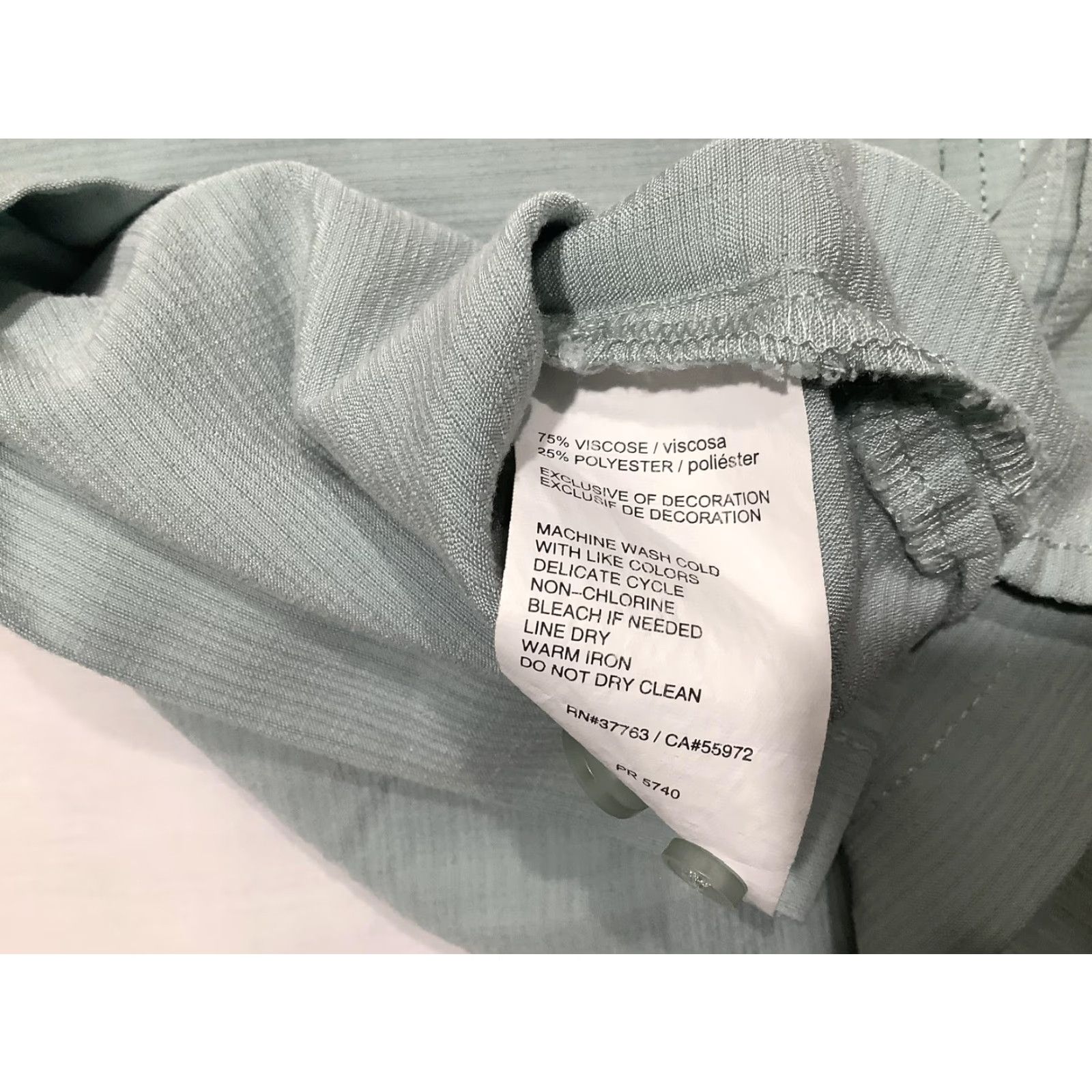 Cubavera Cubavera Shirt Mens 4XL Green Pleated Short Sleeve Button Front Rayon Casual Size US XXL / EU 58 / 5 - 7 Thumbnail