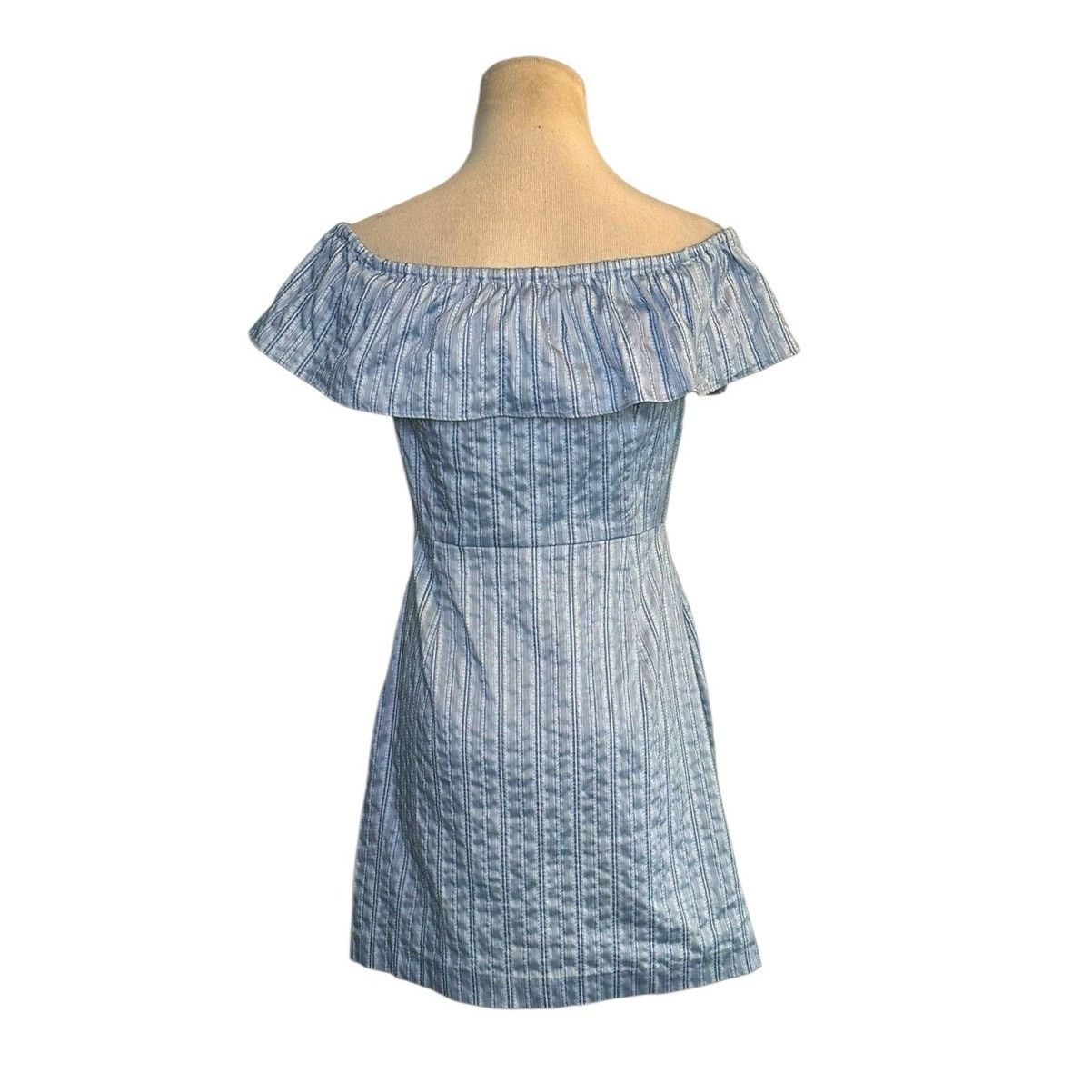 INTERMIX Intermix Ella Off the Shoulder Mini Striped Dress Size Small Size S / US 4 / IT 40 - 9 Thumbnail