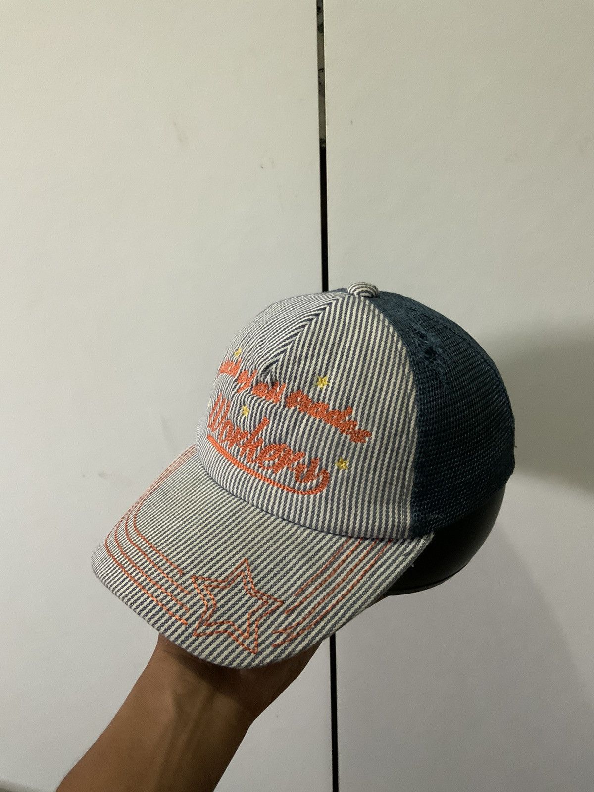 Japanese Brand Jack of all made workers hickory Trucker Hat Size ONE SIZE - 1 Thumbnail