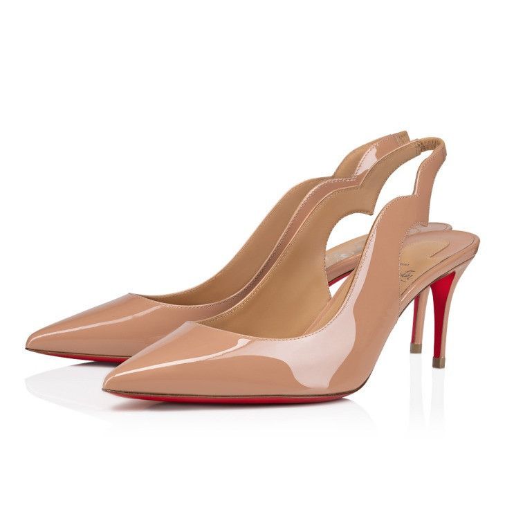 CHRISTIAN LOUBOUTIN Hot Chick Sling $945 Blush Patent 70mm P