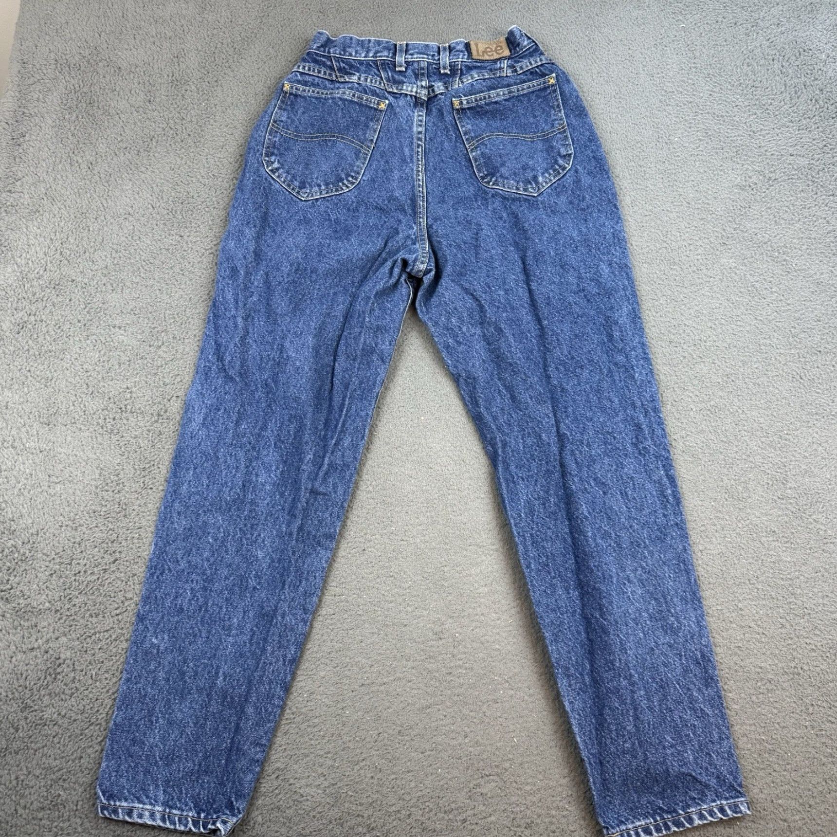 Lee VINTAGE Lee Jeans Womens 12 24x28 Blue Denim High Rise Straight Leg 90s USA Size 34" / US 12 / IT 48 - 6 Thumbnail