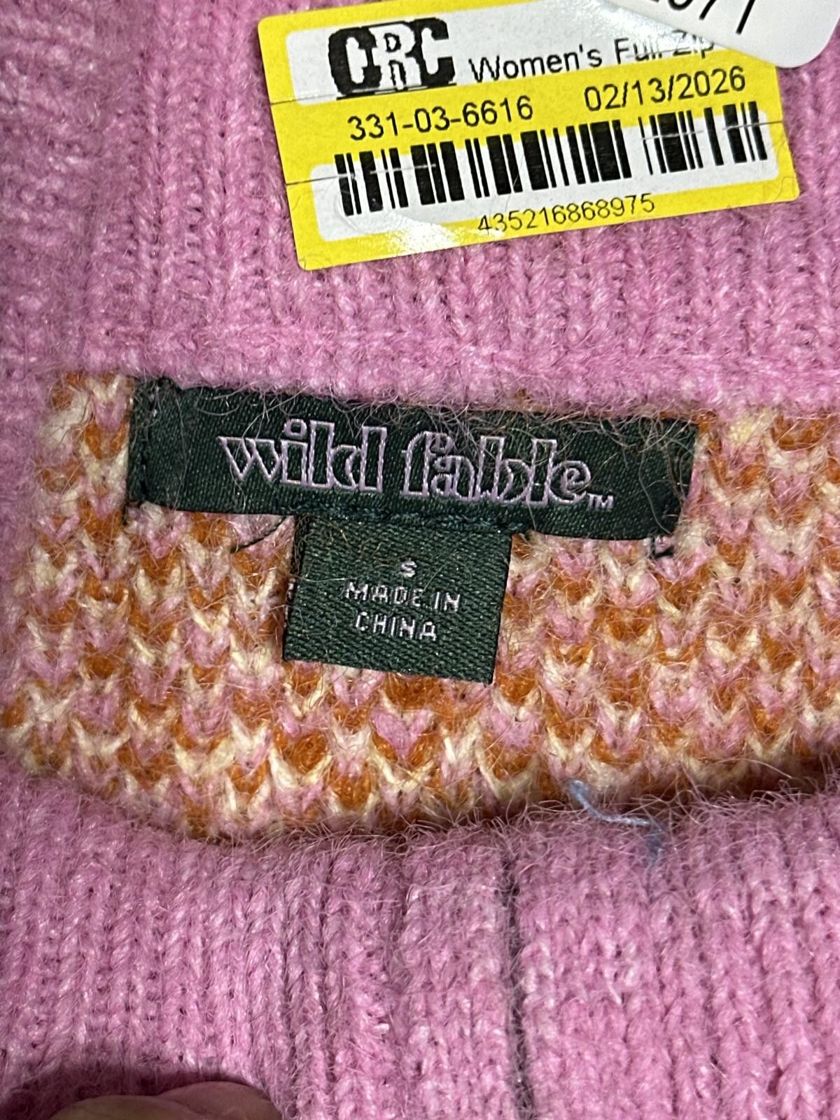 Unknown London Pink and Brown Plaid Zip-Up Cropped Sweater Size S / US 4 / IT 40 - 4 Thumbnail