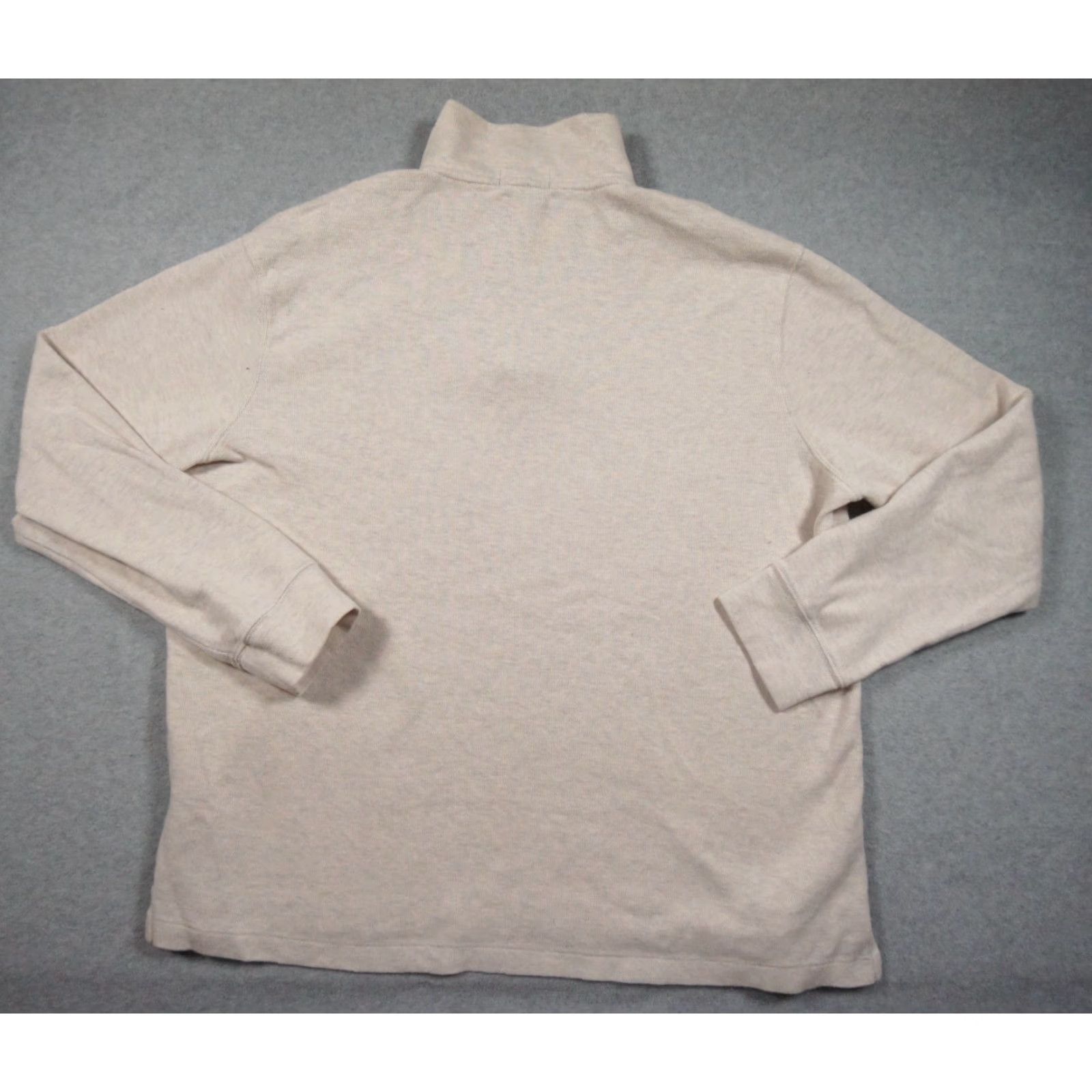 Polo Ralph Lauren VINTAGE Polo Ralph Lauren Sweater Shirt Mens XL Beige 1/4 Zip Pullover Estate Rib Preppy Mens Size US XL / EU 56 / 4 - 5 Thumbnail