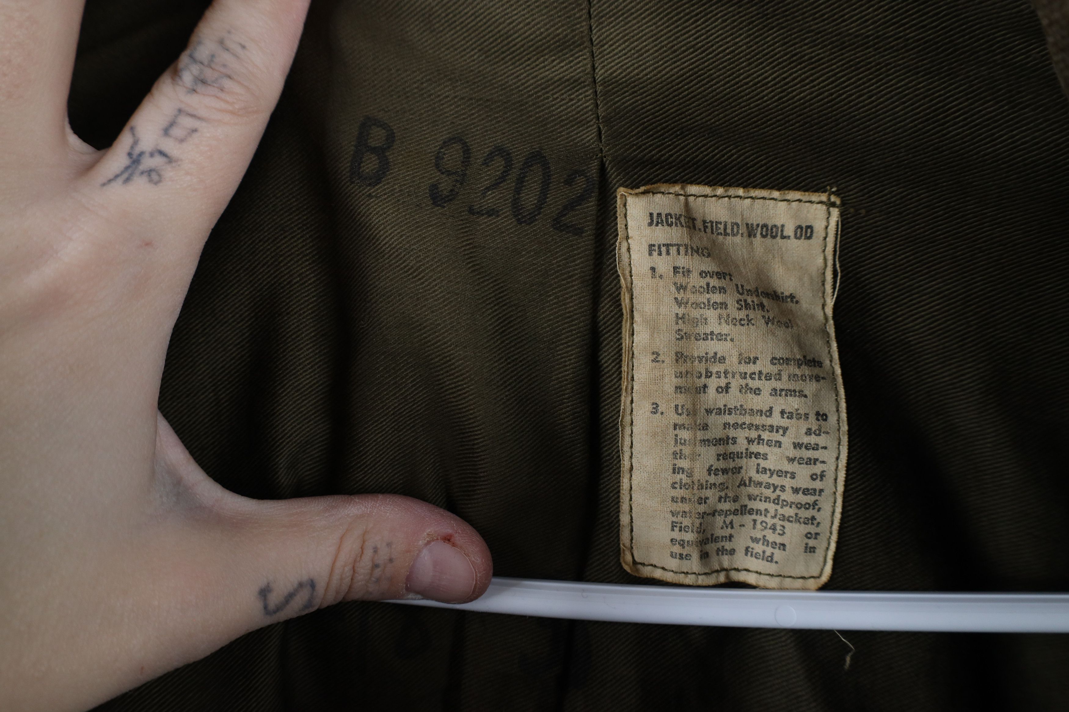 Vintage Vintage 40s World War II Military Wool OD Field Jacket USA Size US L / EU 52-54 / 3 - 13 Thumbnail