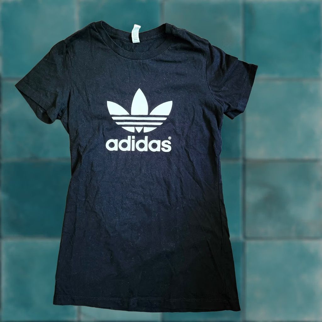 Adidas Adidas Black Tee Shirt Mens Size M Crew Neck Short Sleeve Logo T-Shirt Trefoil - Cotton Size US M / EU 48-50 / 2 - 1 Thumbnail
