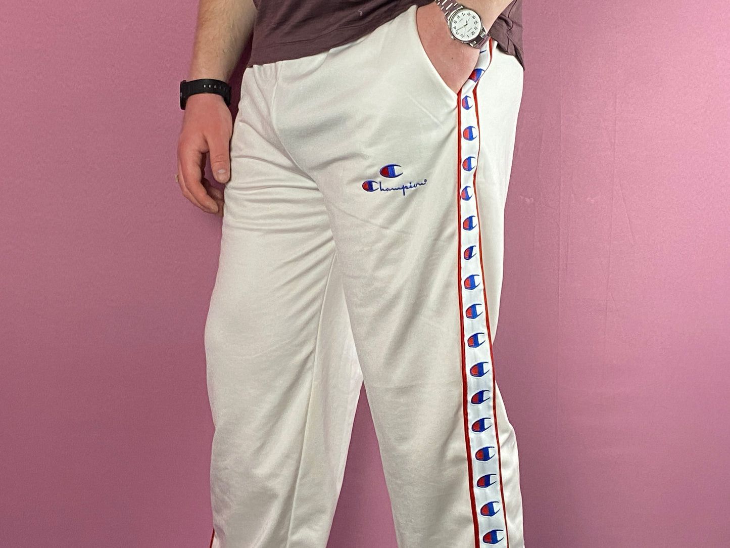 Champion Champion Vintage Men's Side Tape Track Pants - XXL Size US 42 / EU 58 - 3 Thumbnail