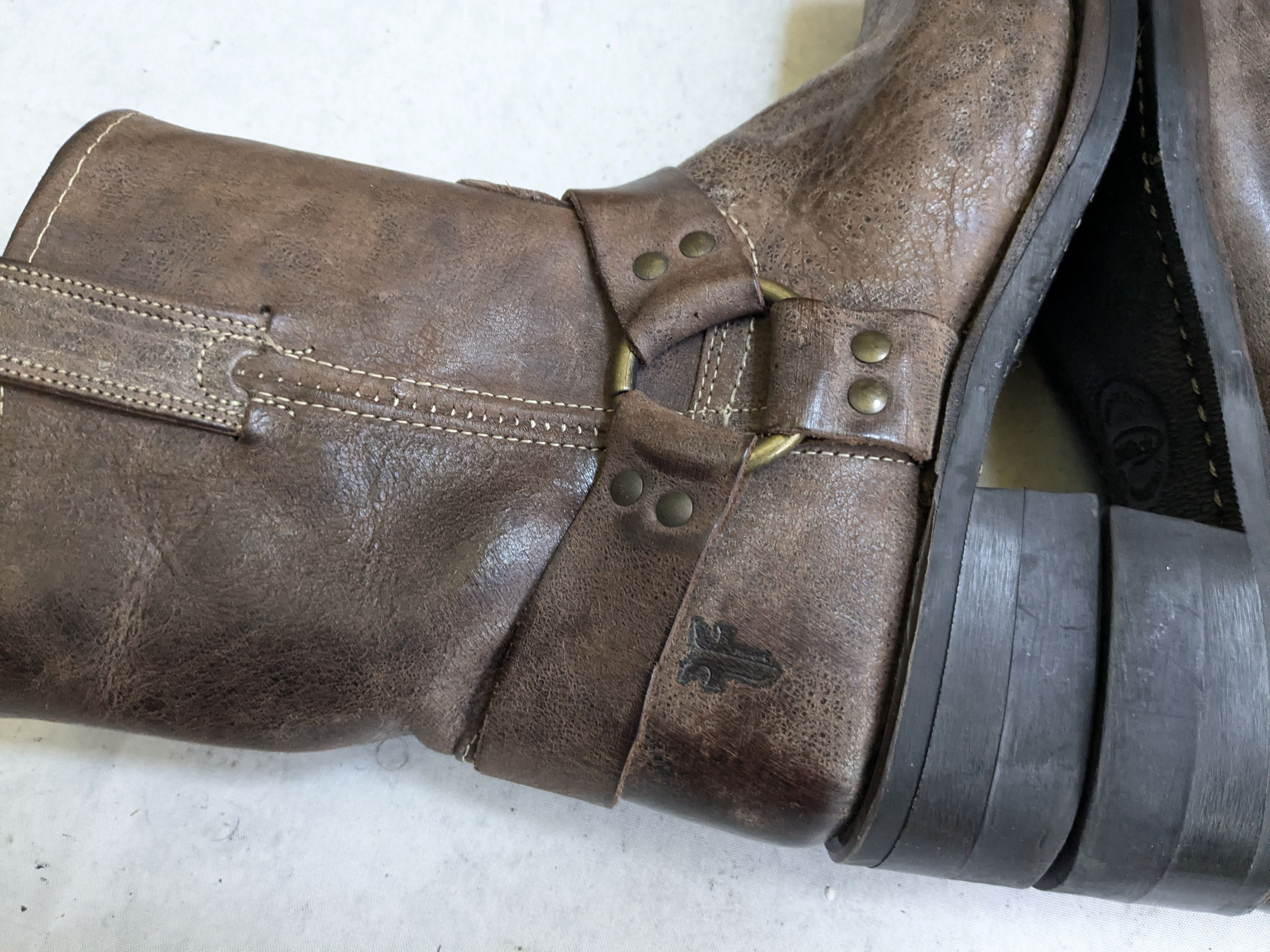 Frye Frye Harness Boots Brown 9.5 M Leather Size US 9.5 / EU 42-43 - 12 Thumbnail