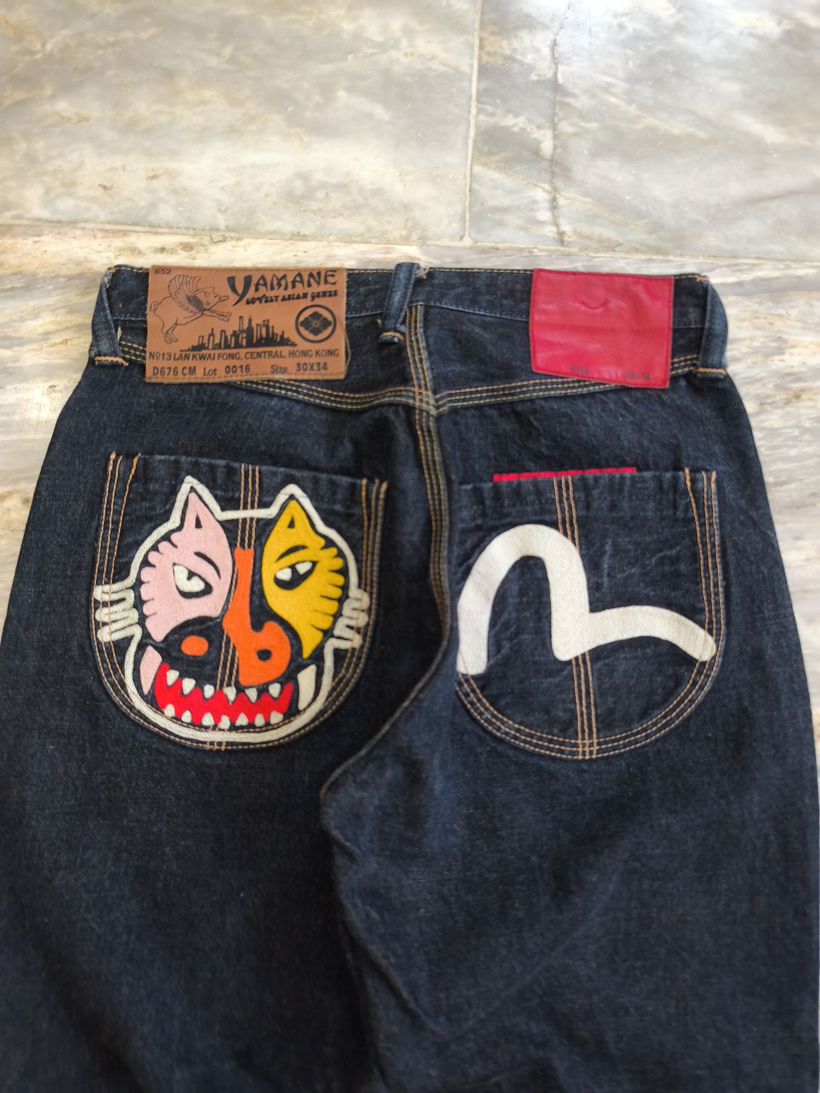 Evisu Yamane x EVISU Dormouse White Seagull Embroidery Denim Jeans Size US 30 / EU 46 - 2 Thumbnail