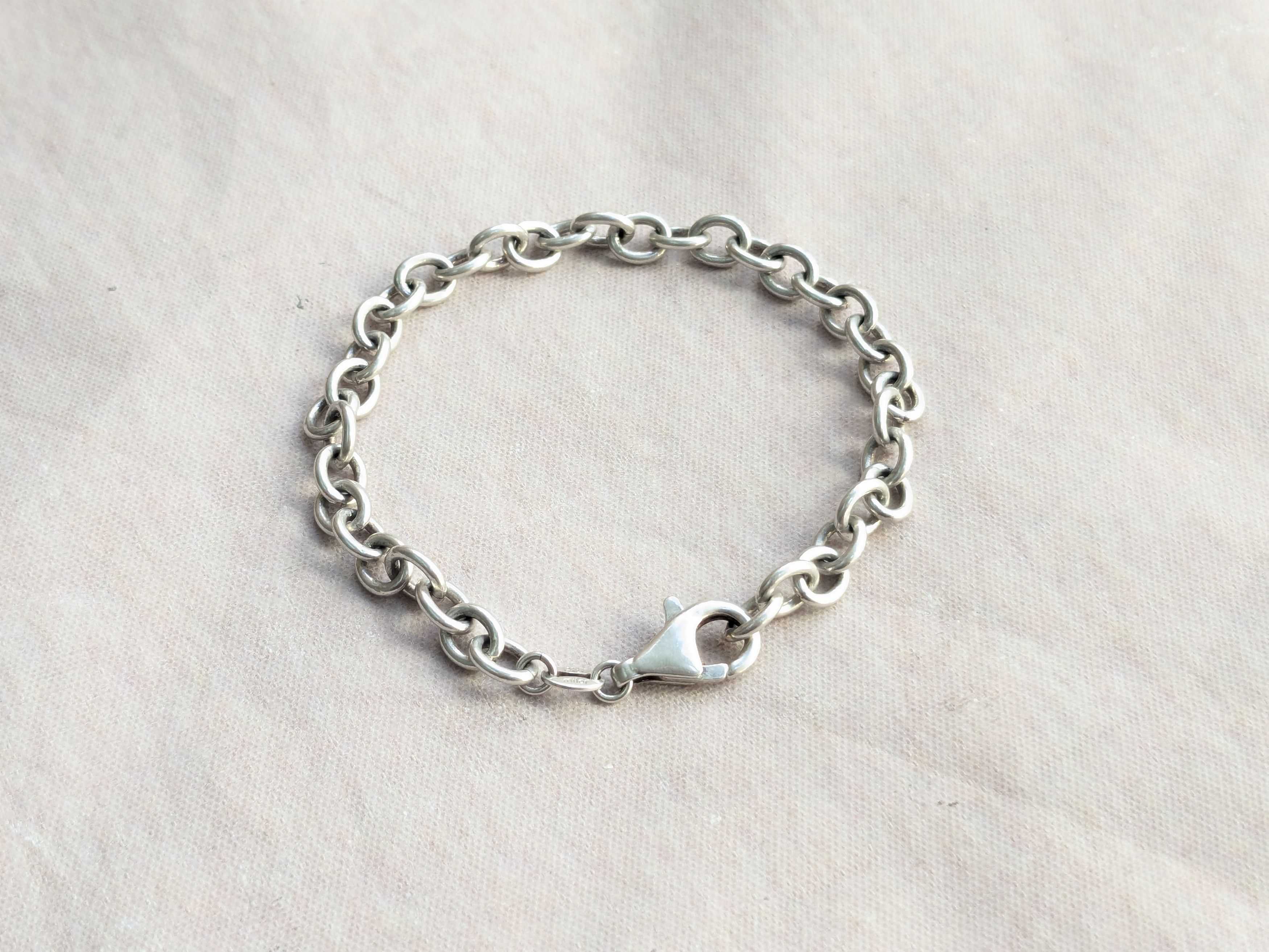 Jewelry Vintage Sterling Silver Bracelet Milor Oval Chain Link 8 Y2K Size ONE SIZE - 1 Thumbnail