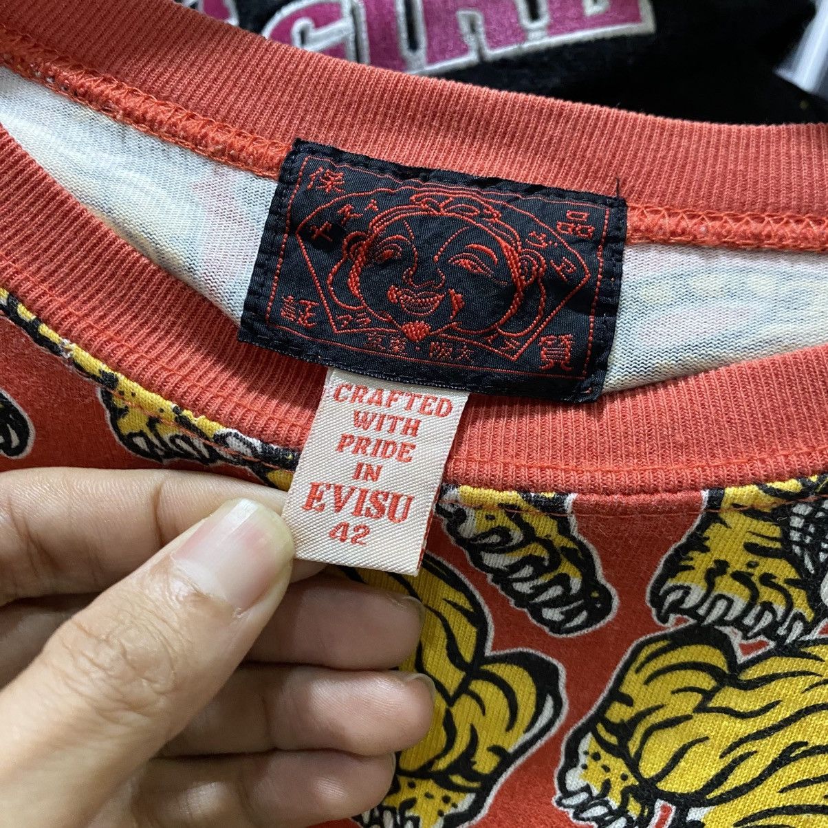 Evisu Rare Vintage Evisu Full Print Tiger Long Sleeve Shirts Size US L / EU 52-54 / 3 - 9 Thumbnail