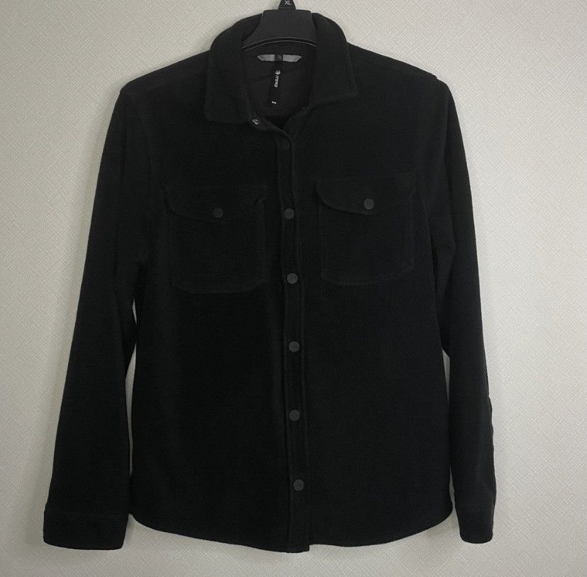 Other MPG Fleece Shirt Jacket Womens Black Button Down Sz M EUC Size M / US 6-8 / IT 42-44 - 1 Thumbnail