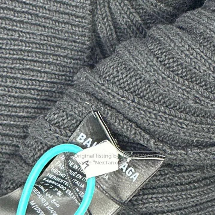 Balenciaga Balenciaga Black High Neck Knit Pullover. Size US M / EU 48-50 / 2 - 3 Thumbnail