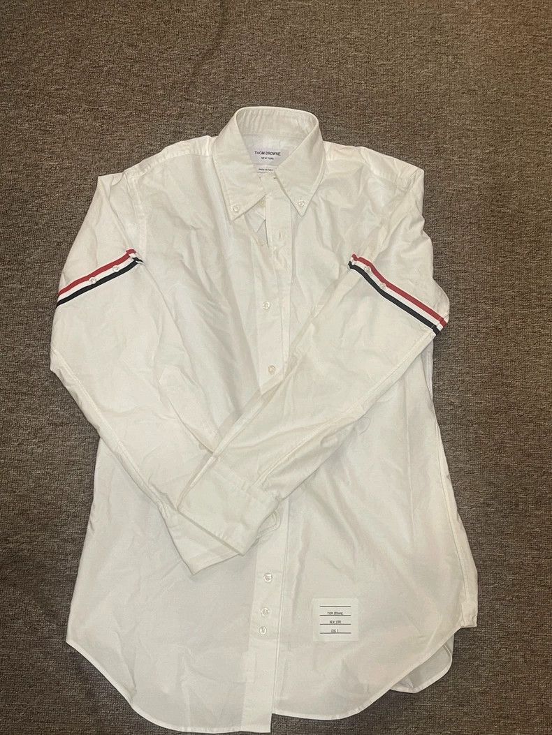Thom Browne Thom Browne White Long Sleeve Shirt - dmc Size US M / EU 48-50 / 2 - 1 Thumbnail