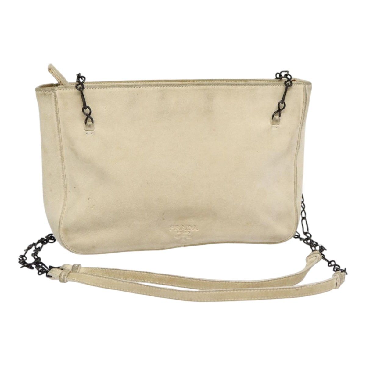 Prada Beige Suede Shoulder Bag (Pre-Owned) Size ONE SIZE - 1 Thumbnail